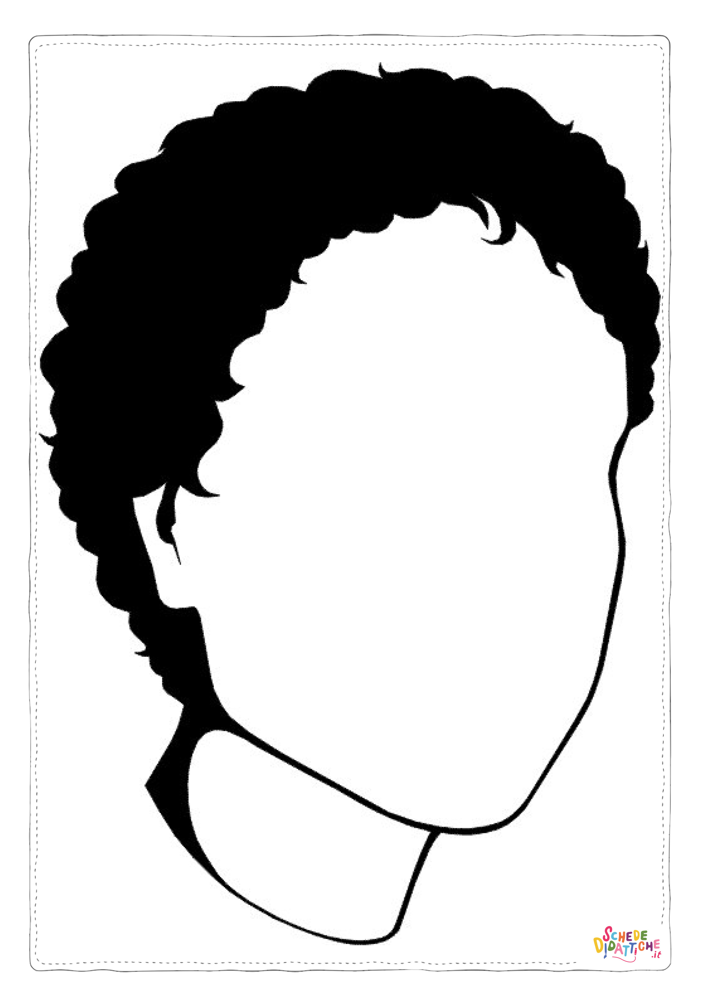 Disegno "Disegno di viso da completare da stampare e colorare 25" Disegno di viso da completare da stampare e colorare 25
