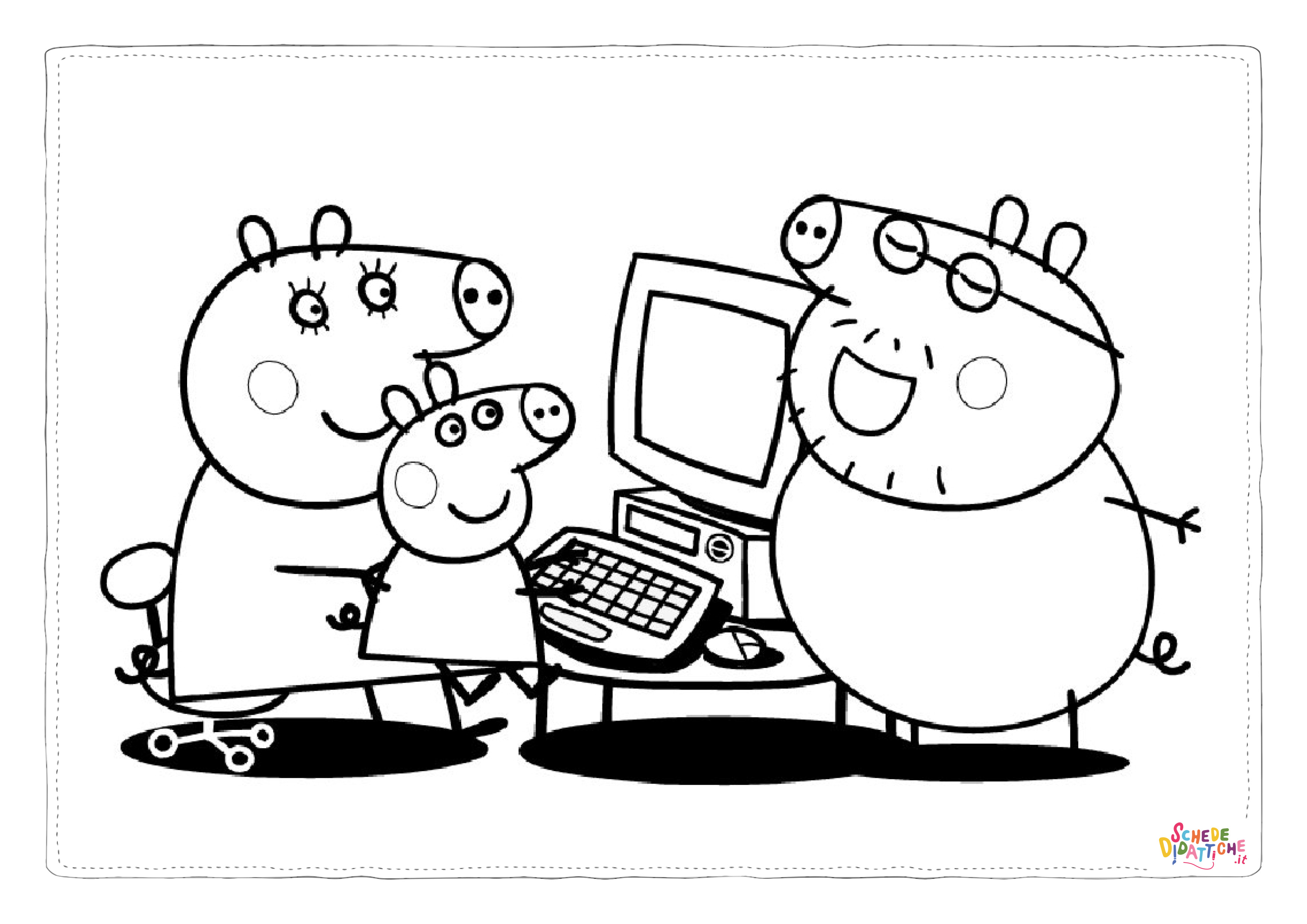 Disegno di Peppa Pig da stampare e colorare