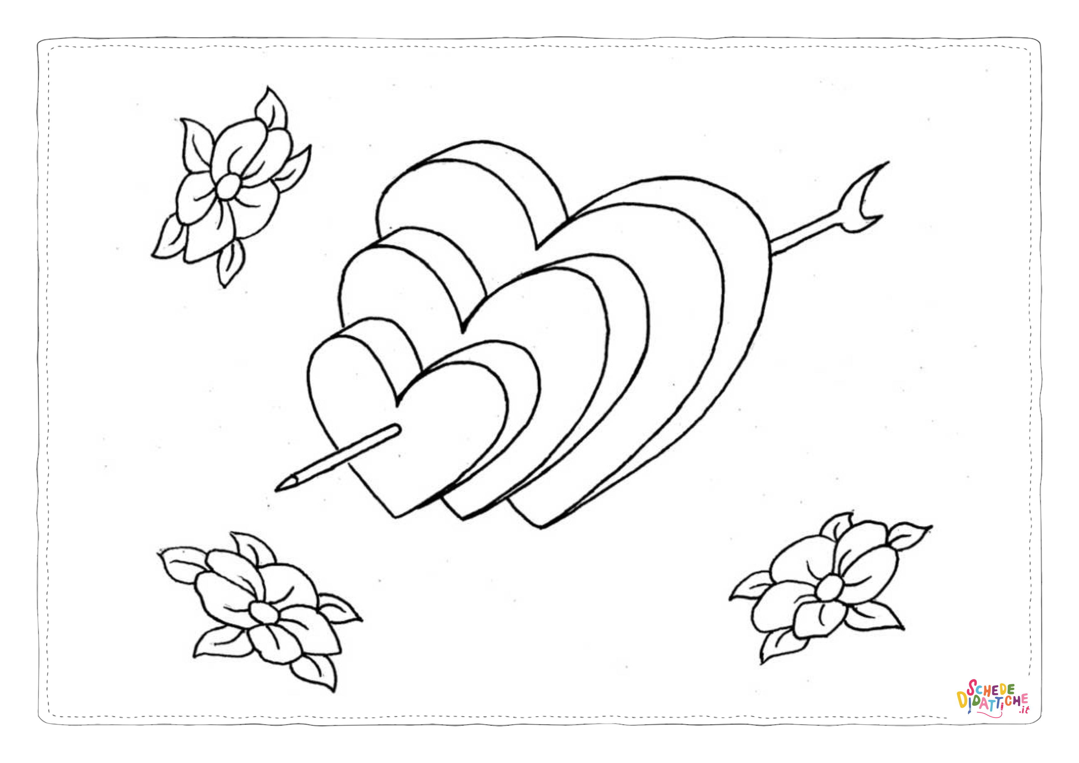 Disegno "Disegno di cuore da stampare e colorare 36" Disegno di cuore da stampare e colorare 36