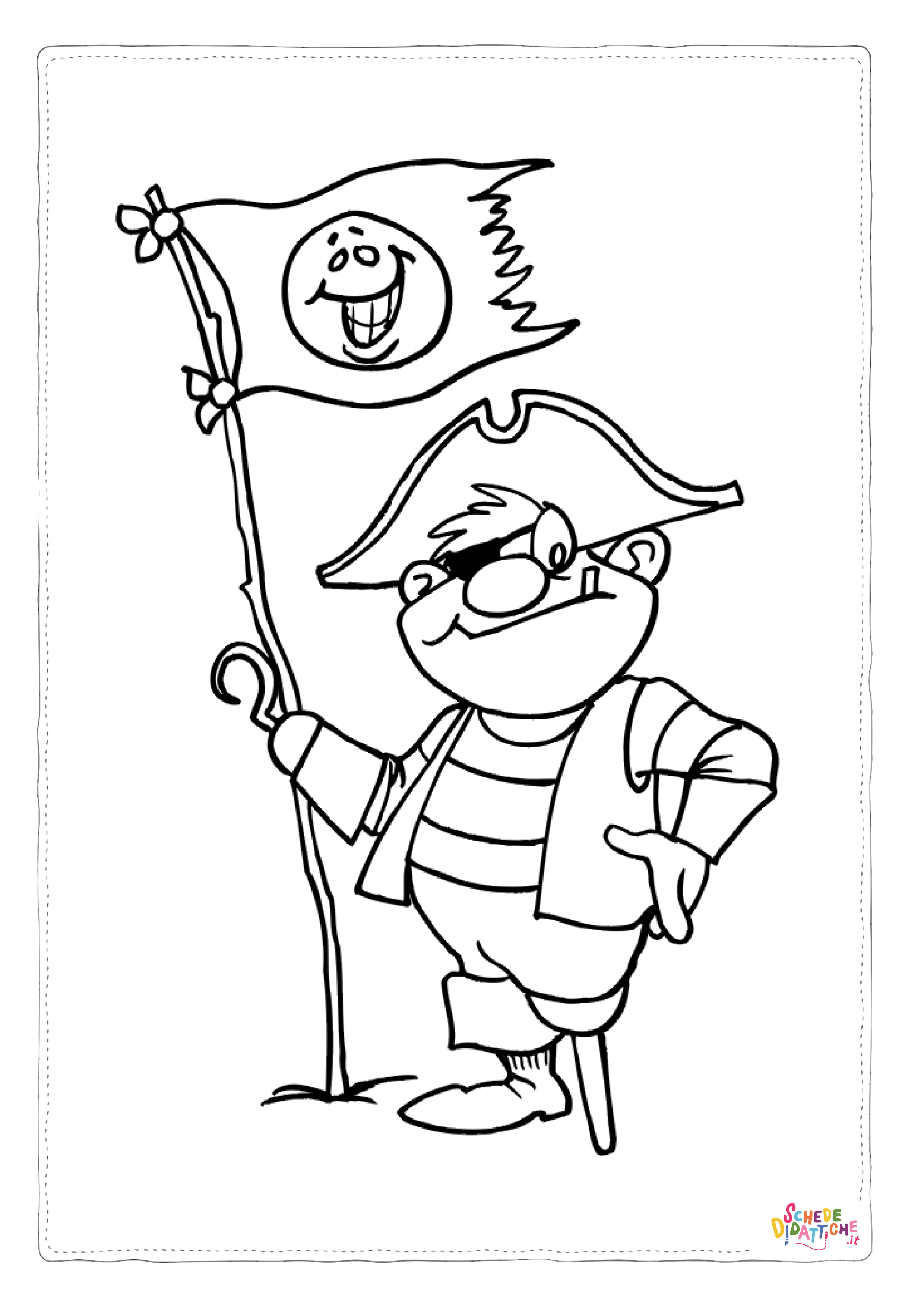 Disegno "Disegno di pirata da stampare e colorare 4" Disegno di pirata da stampare e colorare 4