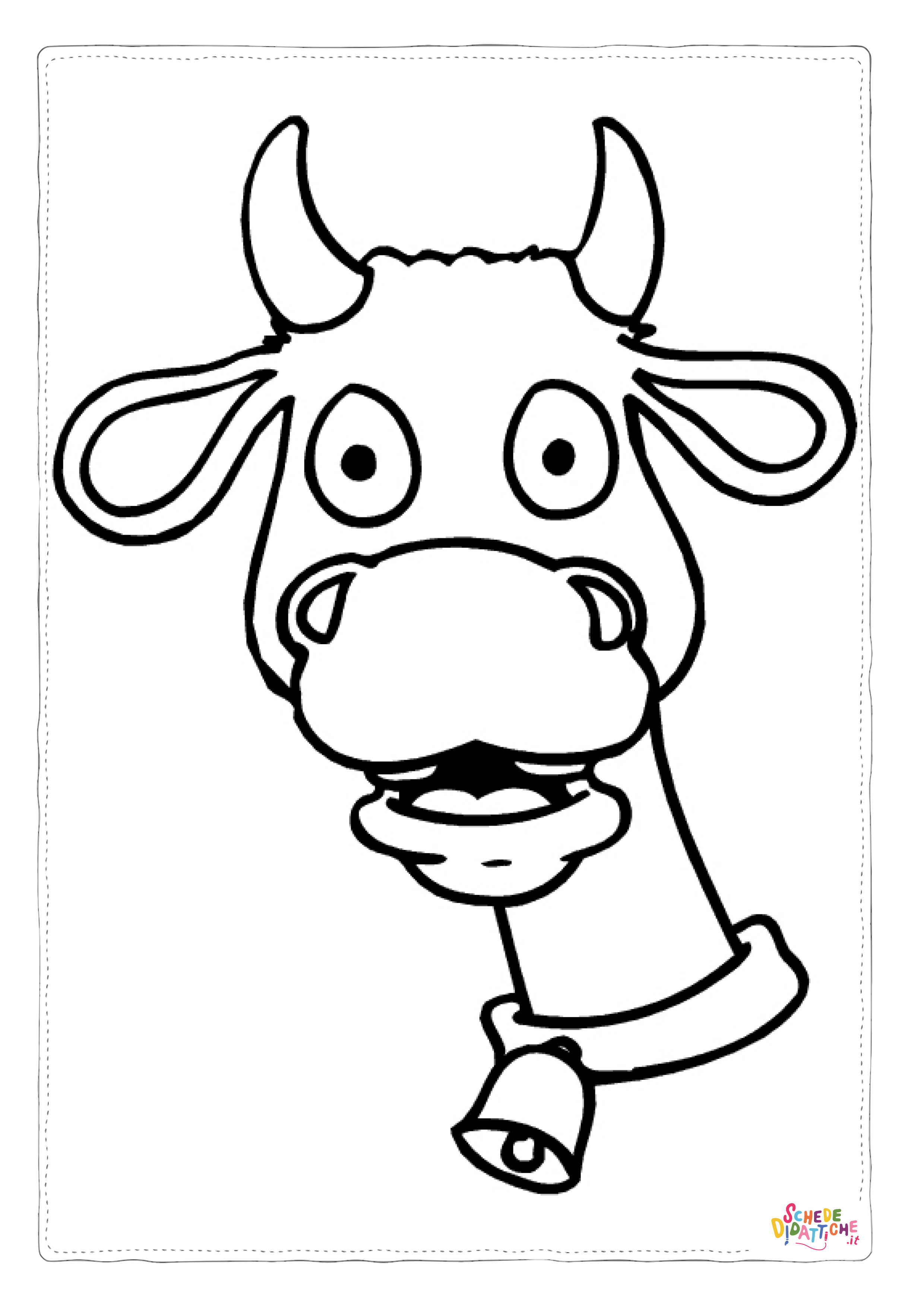 Disegno "Disegno di mucca da stampare e colorare 74" Disegno di mucca da stampare e colorare 74