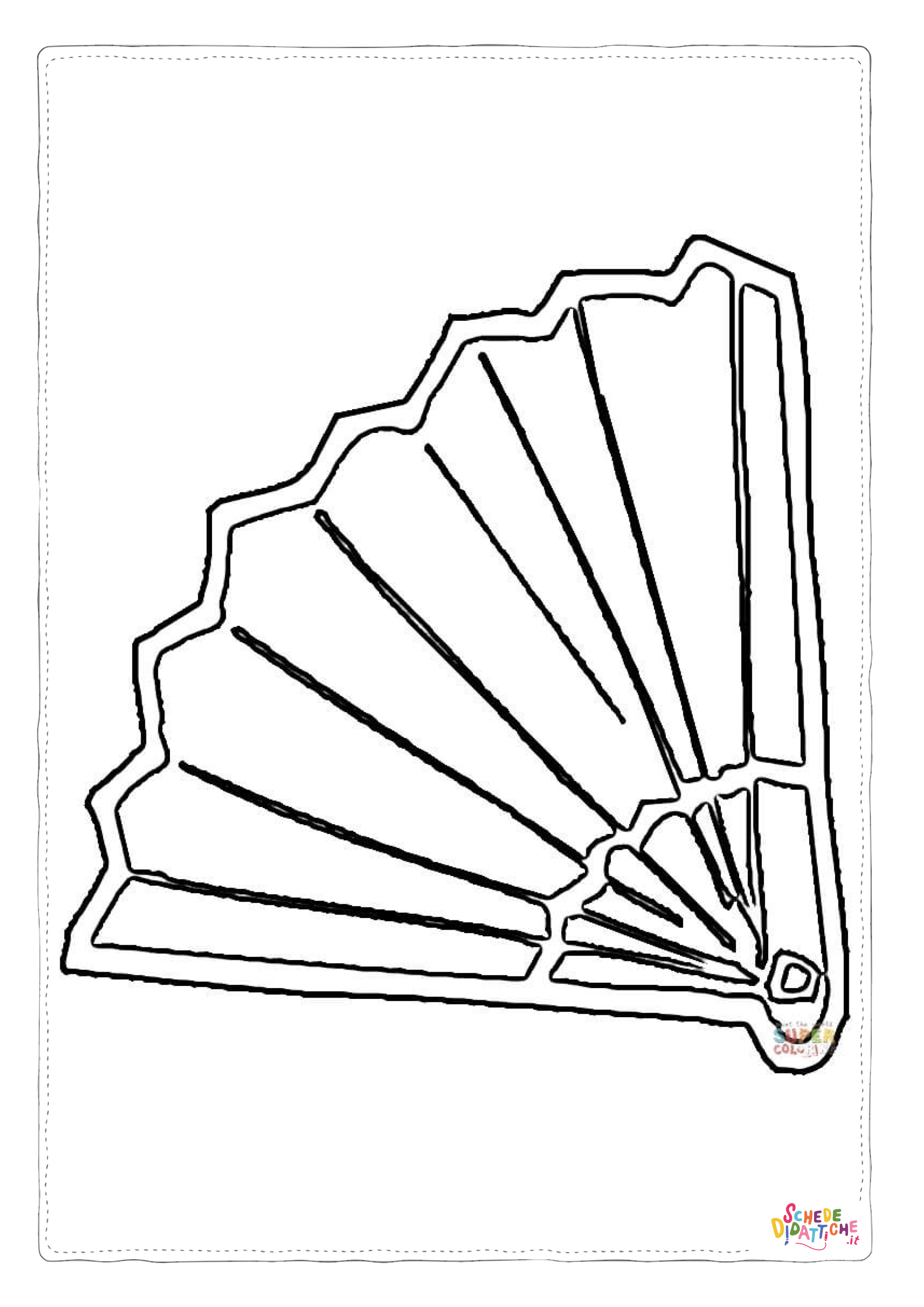 Disegno "Disegno di ventaglio da stampare e colorare 1" Disegno di ventaglio da stampare e colorare 1