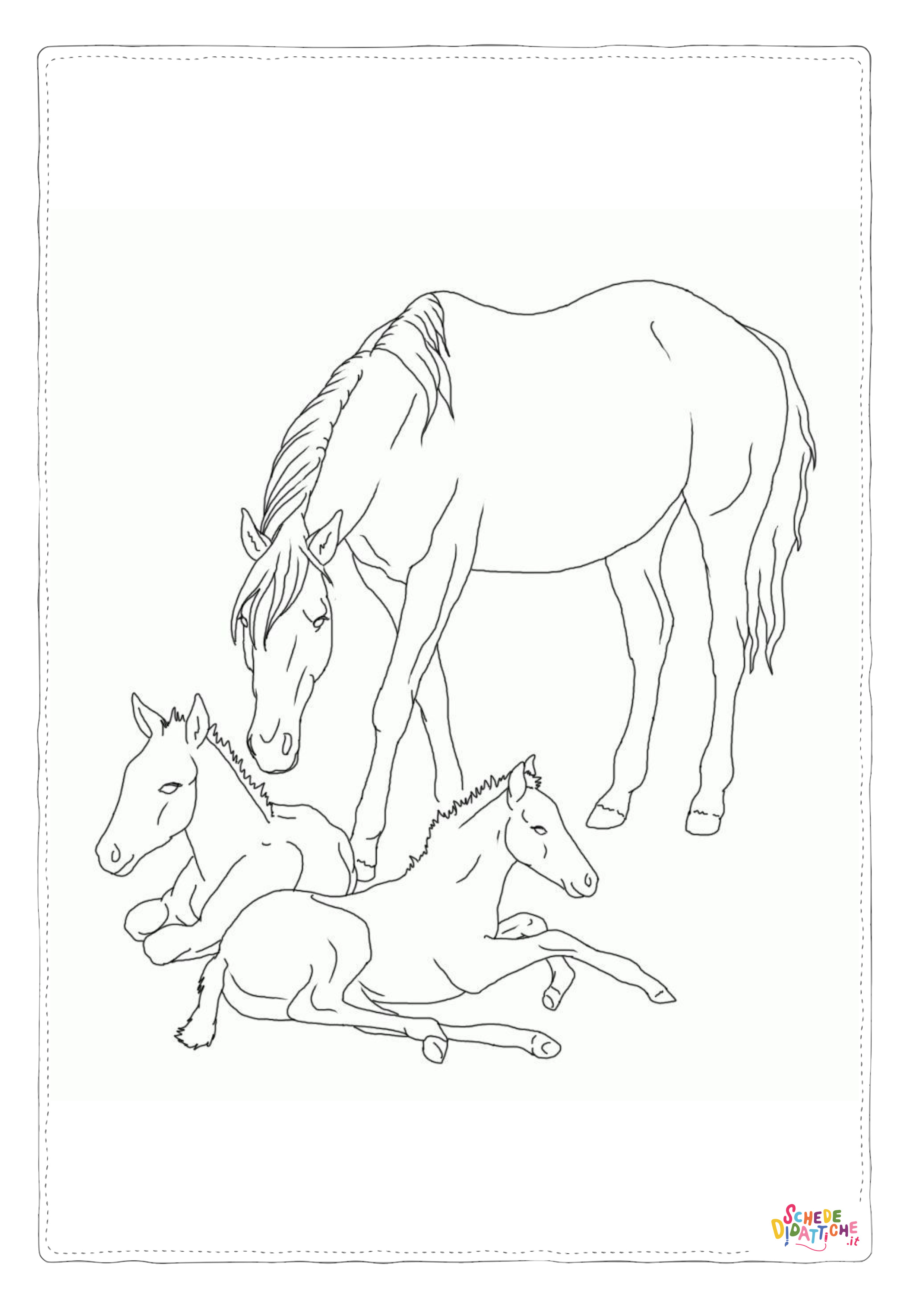 Disegno "Disegno di cavallo da stampare e colorare 199" Disegno di cavallo da stampare e colorare 199