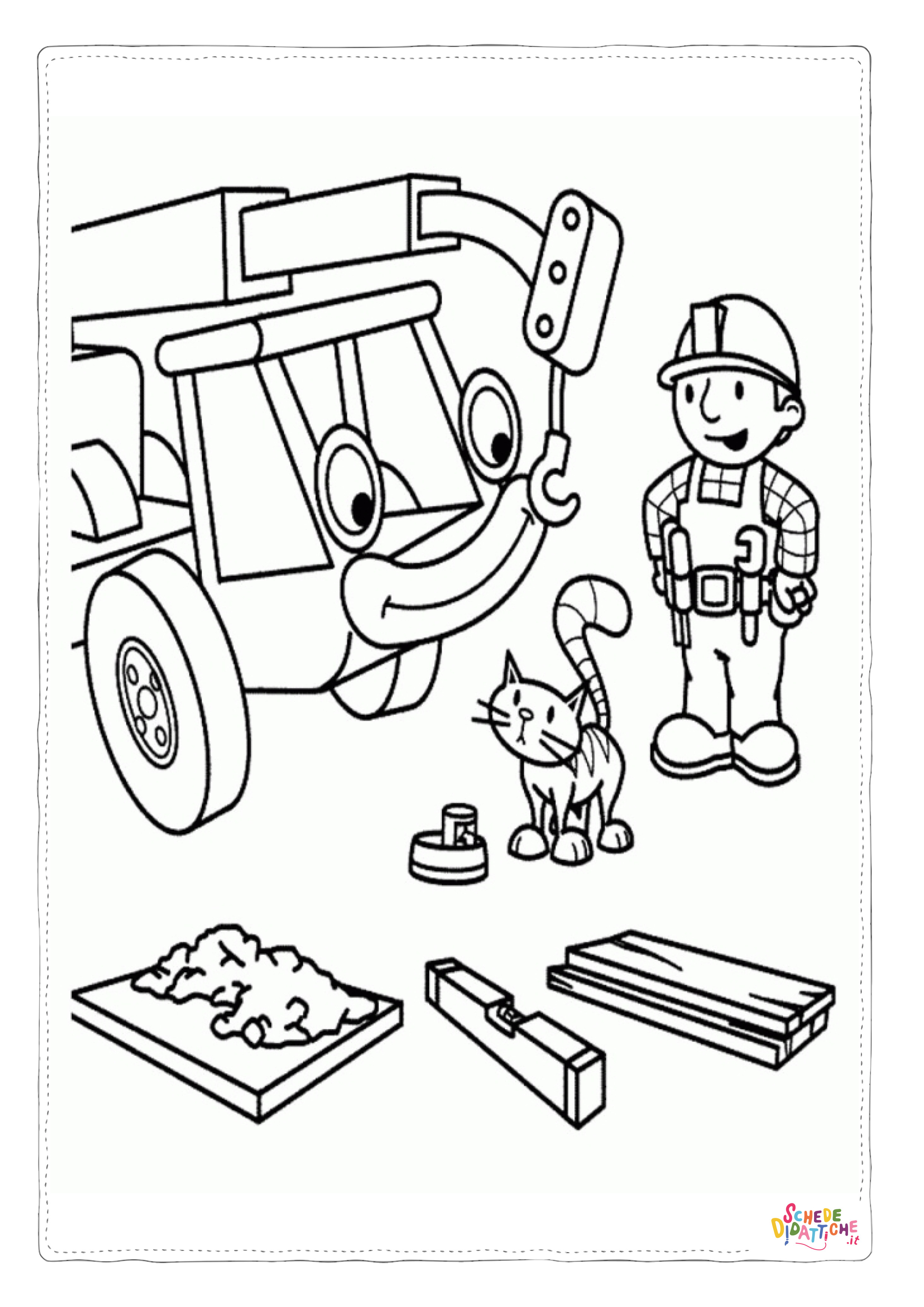 Disegno di Bob aggiustatutto da stampare e colorare 3