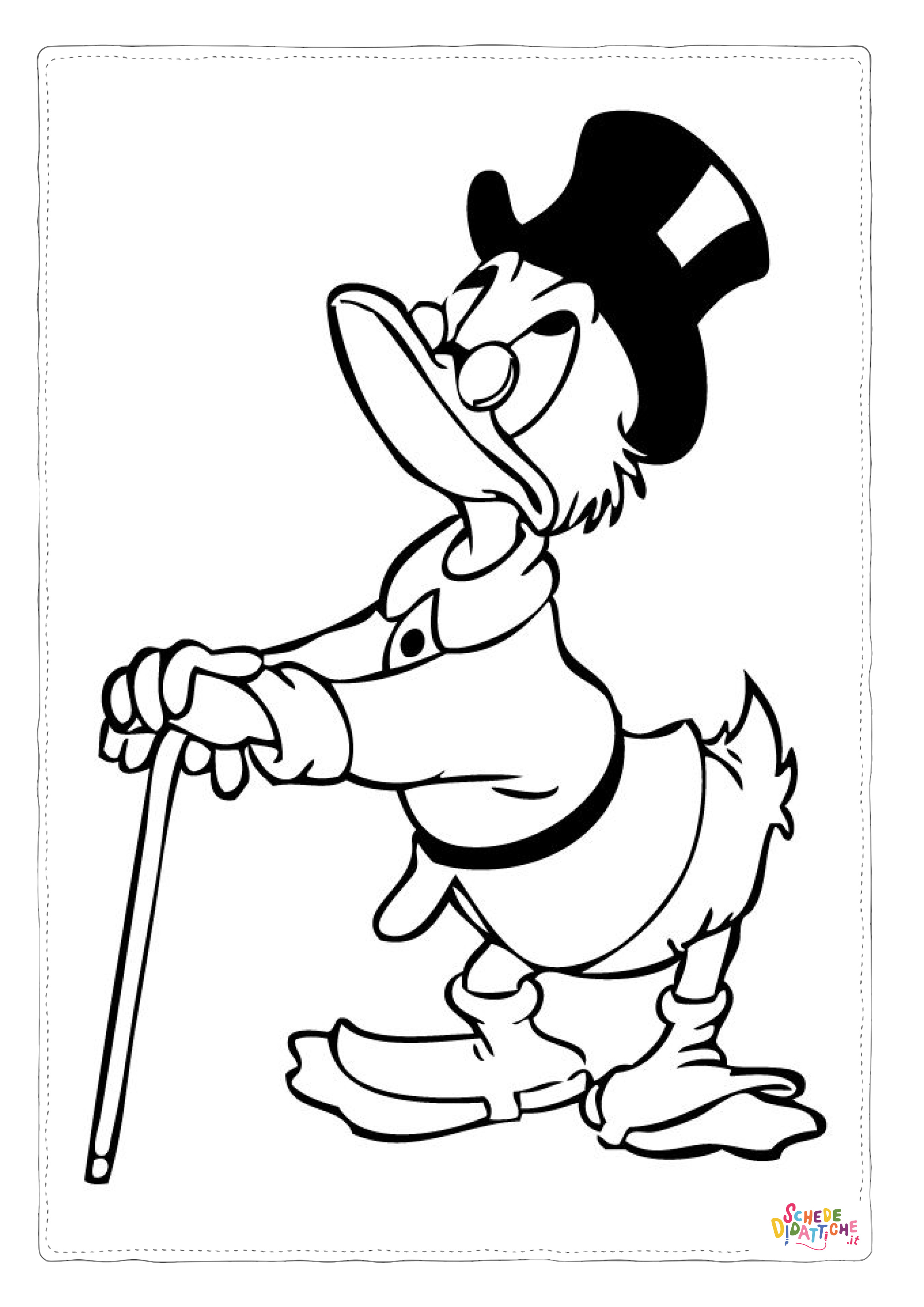 Disegno "Disegno di Zio Paperone da stampare e colorare 7" Disegno di Zio Paperone da stampare e colorare 7