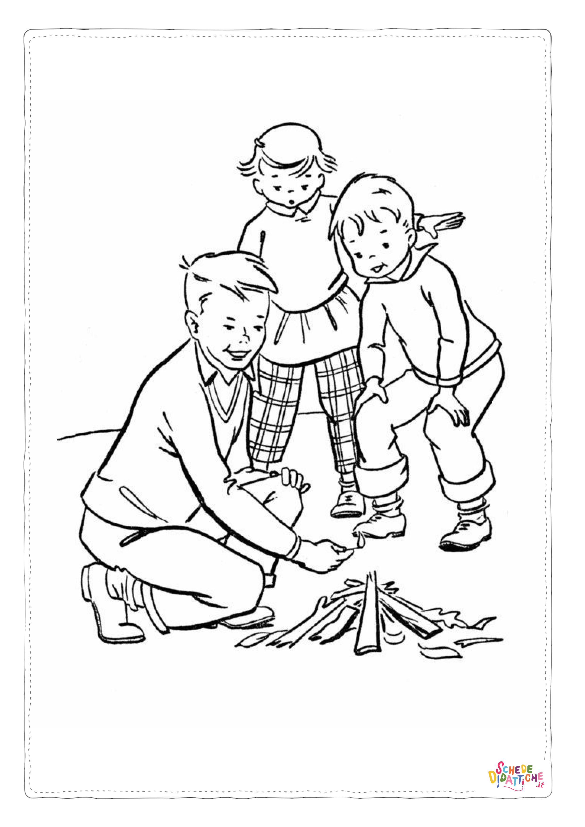 Disegno di campeggio da stampare e colorare 41