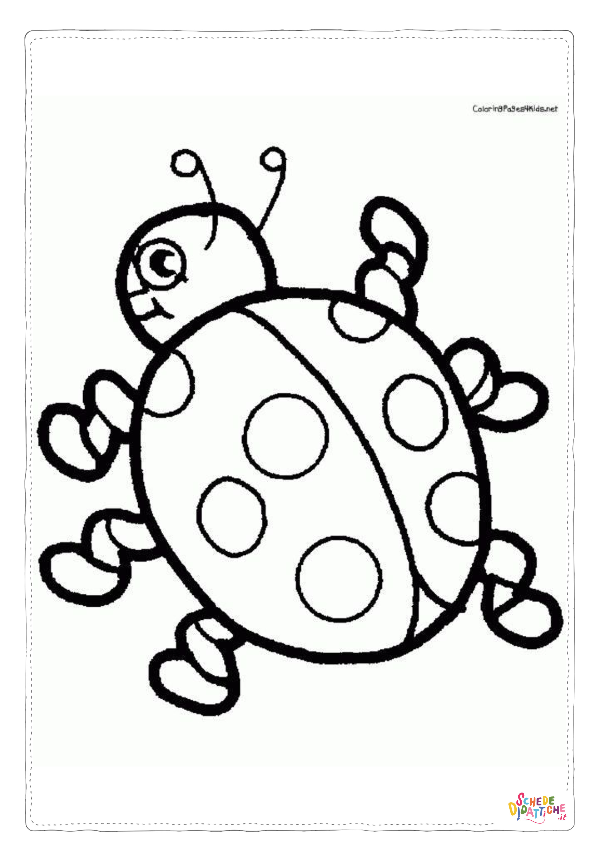 Disegno "Disegno di coccinella da stampare e colorare 64" Disegno di coccinella da stampare e colorare 64