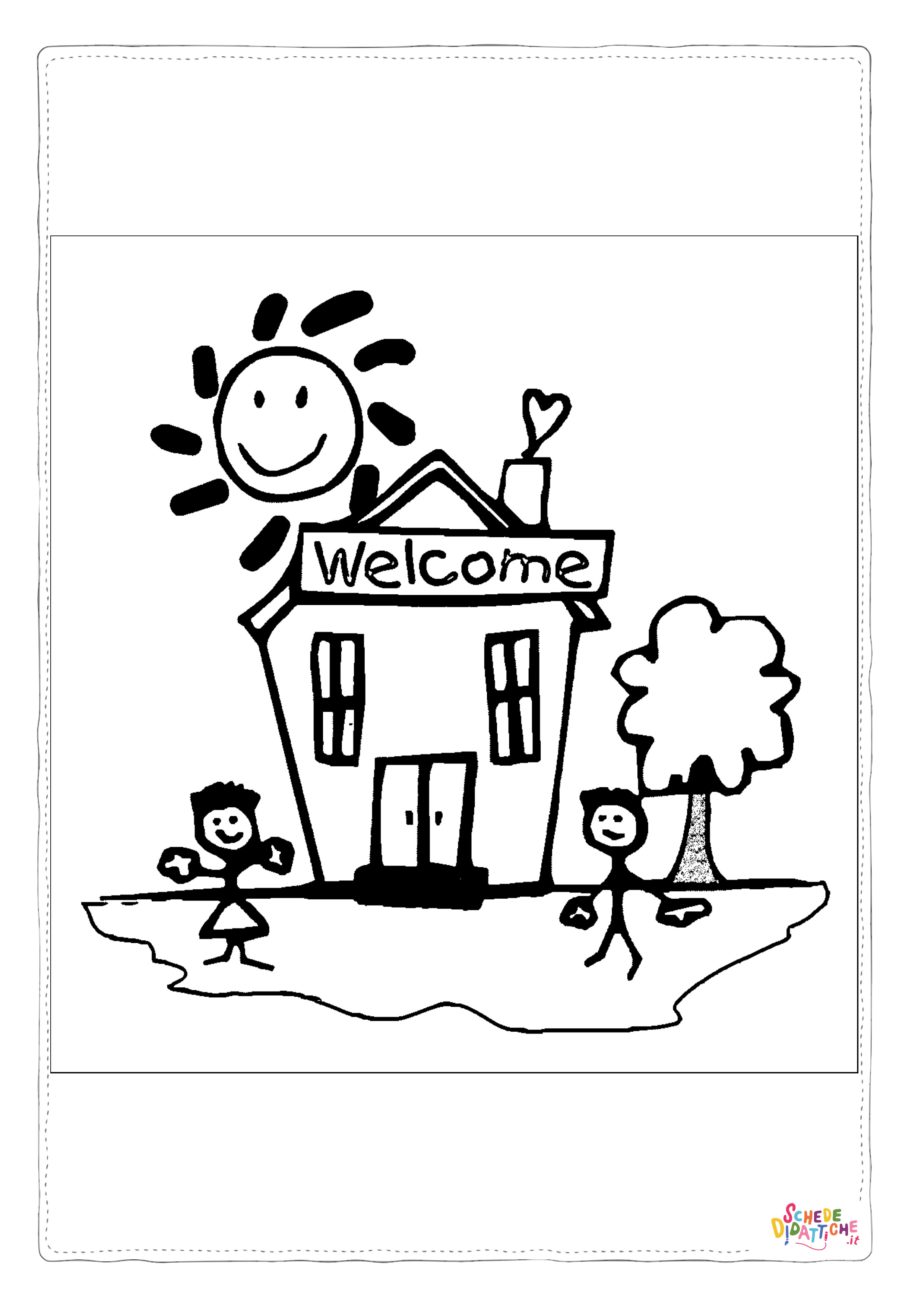 Disegno "Disegno di scuola da stampare e colorare 2" Disegno di scuola da stampare e colorare 2