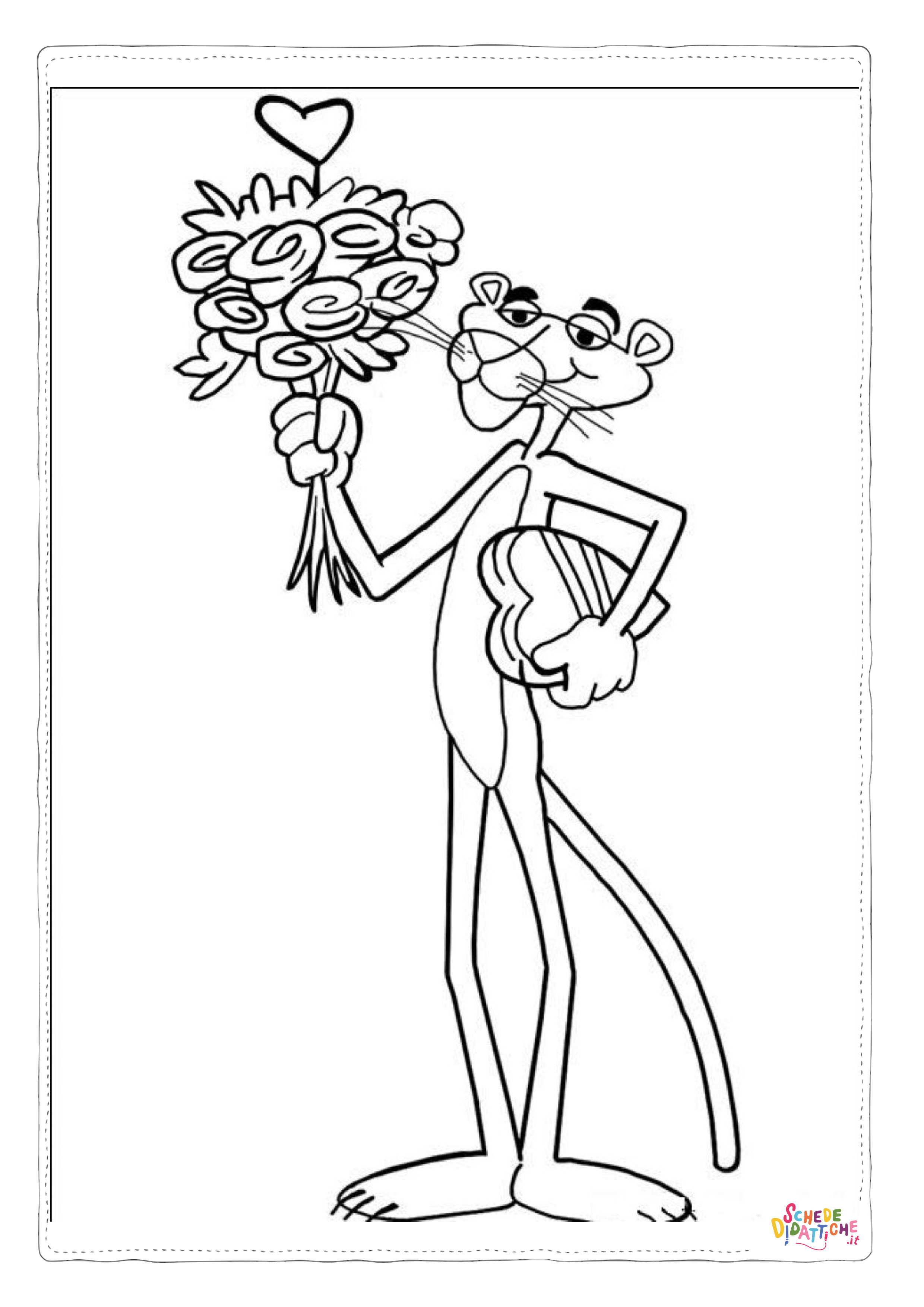 Disegno "Disegno di La Pantera Rosa da stampare e colorare 22" Disegno di La Pantera Rosa da stampare e colorare 22