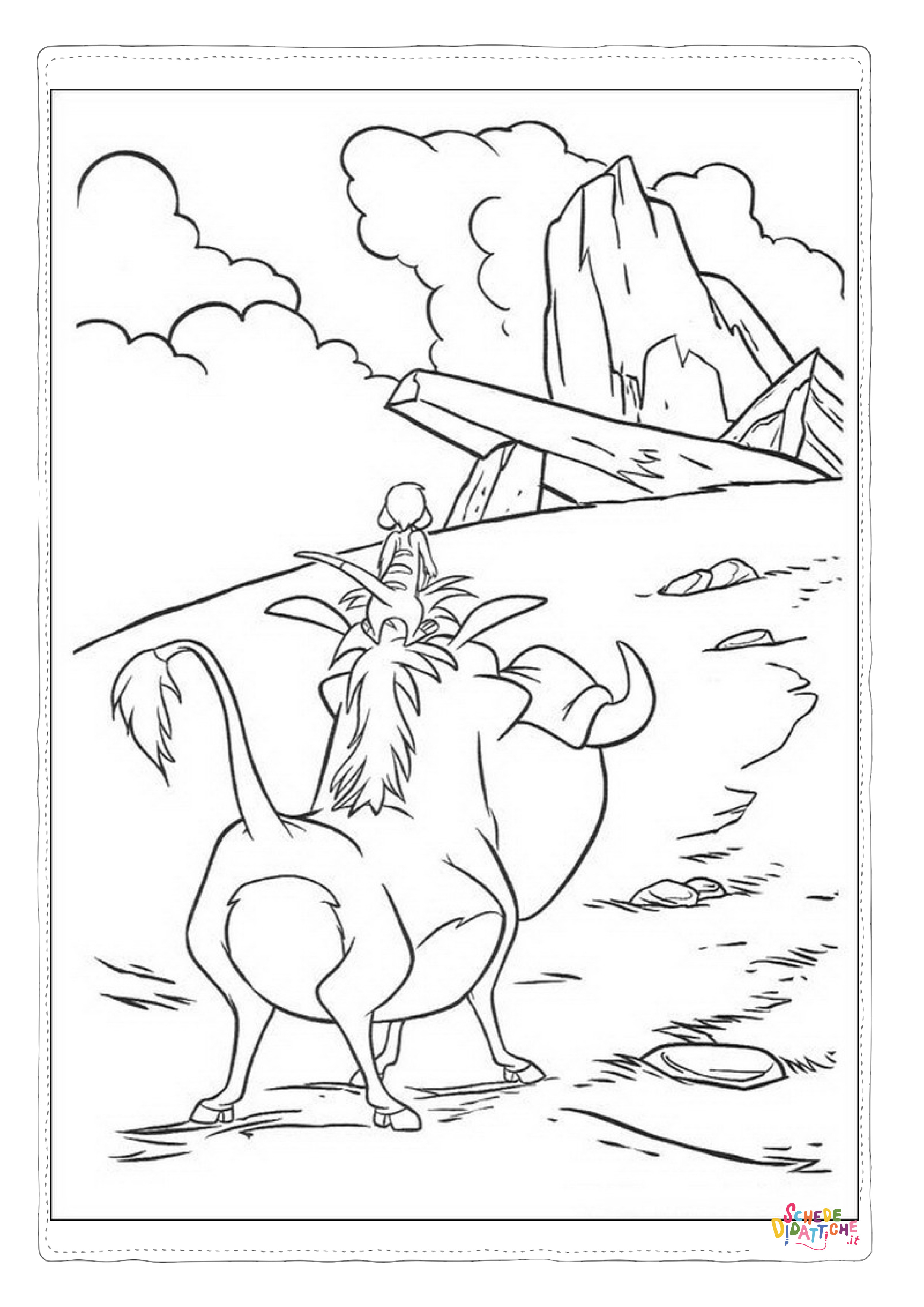 Disegno "Disegno di Re Leone da stampare e colorare 92" Disegno di Re Leone da stampare e colorare 92