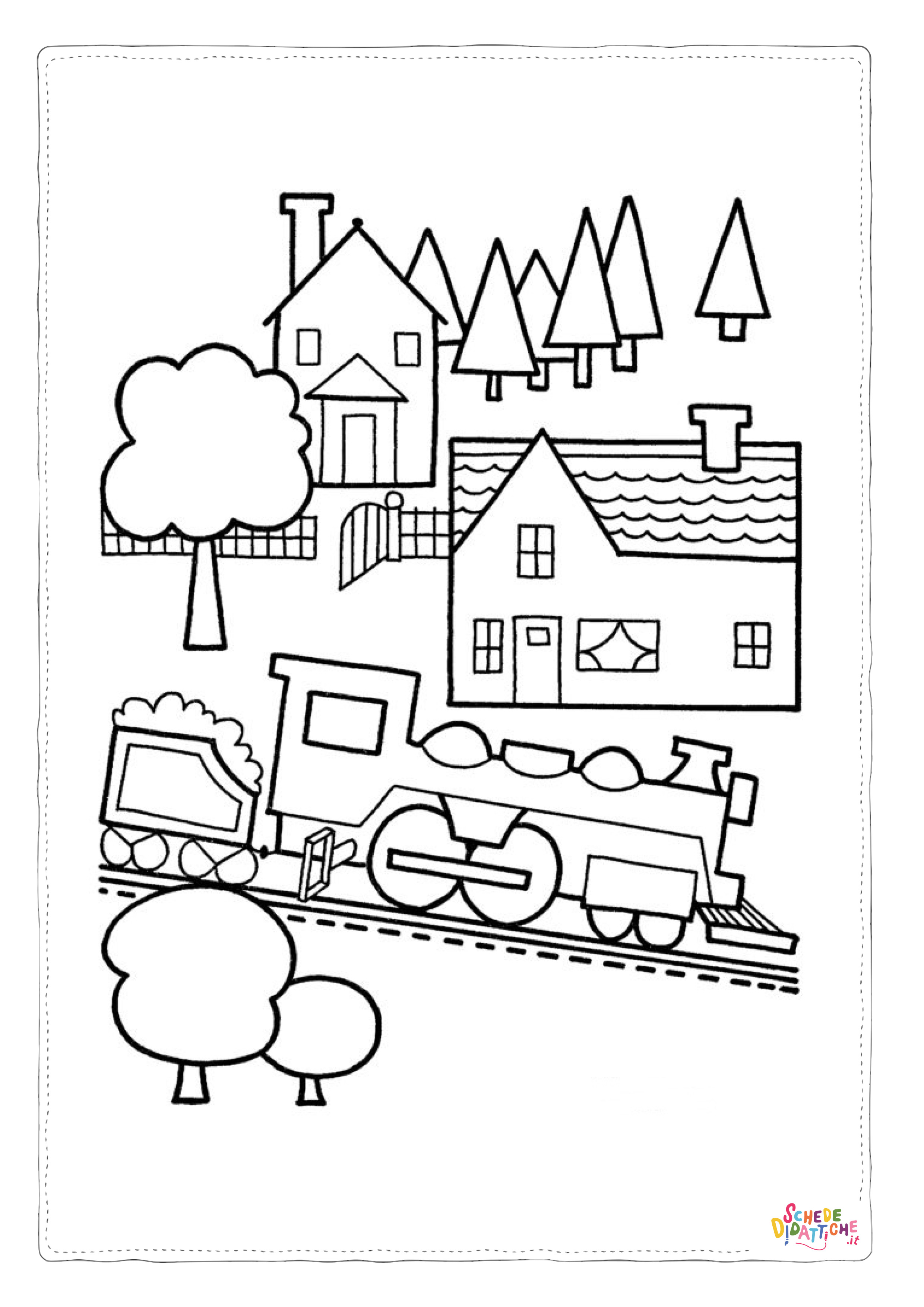 Disegno "Disegno di treno da stampare e colorare 7" Disegno di treno da stampare e colorare 7
