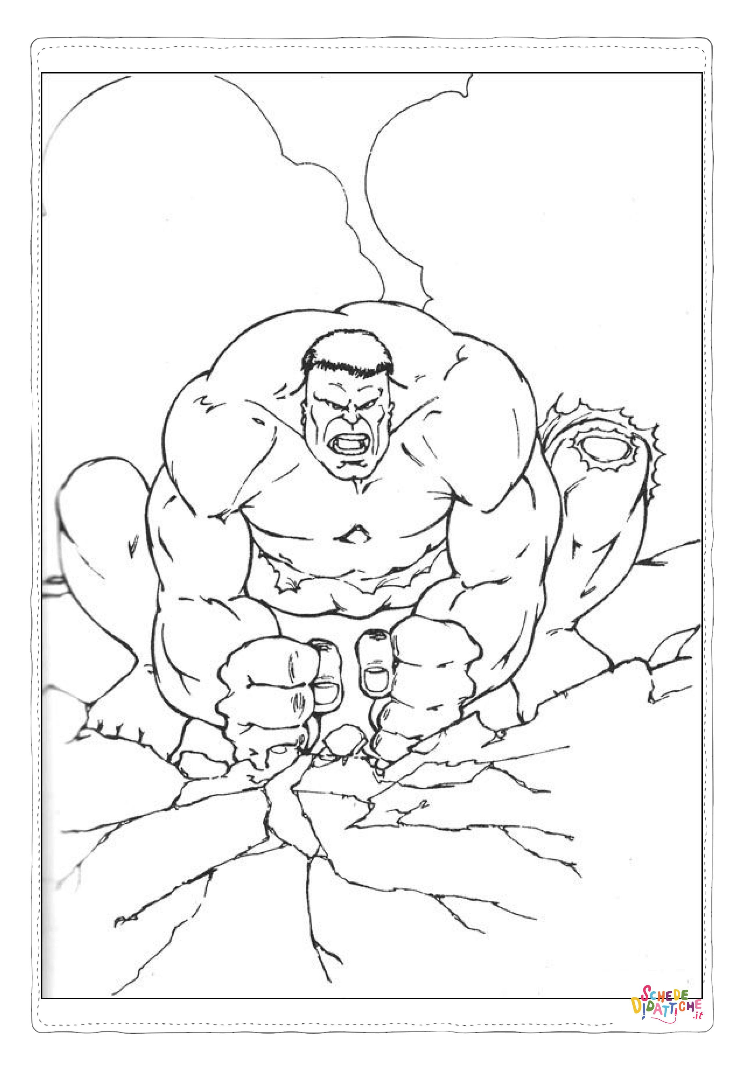 Disegno "Disegno di Hulk da stampare e colorare 25" Disegno di Hulk da stampare e colorare 25