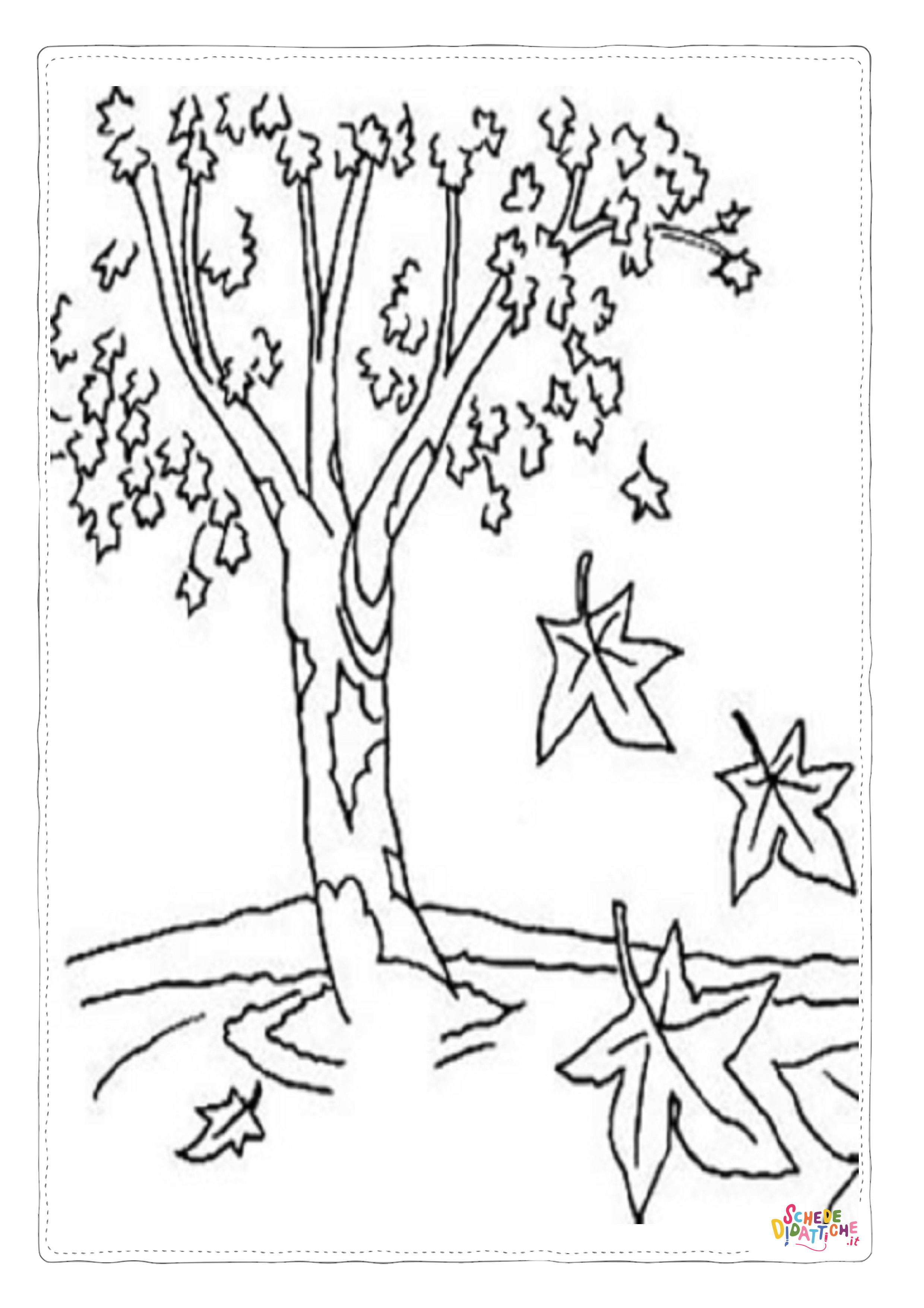 Disegno "Disegno di albero da stampare e colorare 43" Disegno di albero da stampare e colorare 43