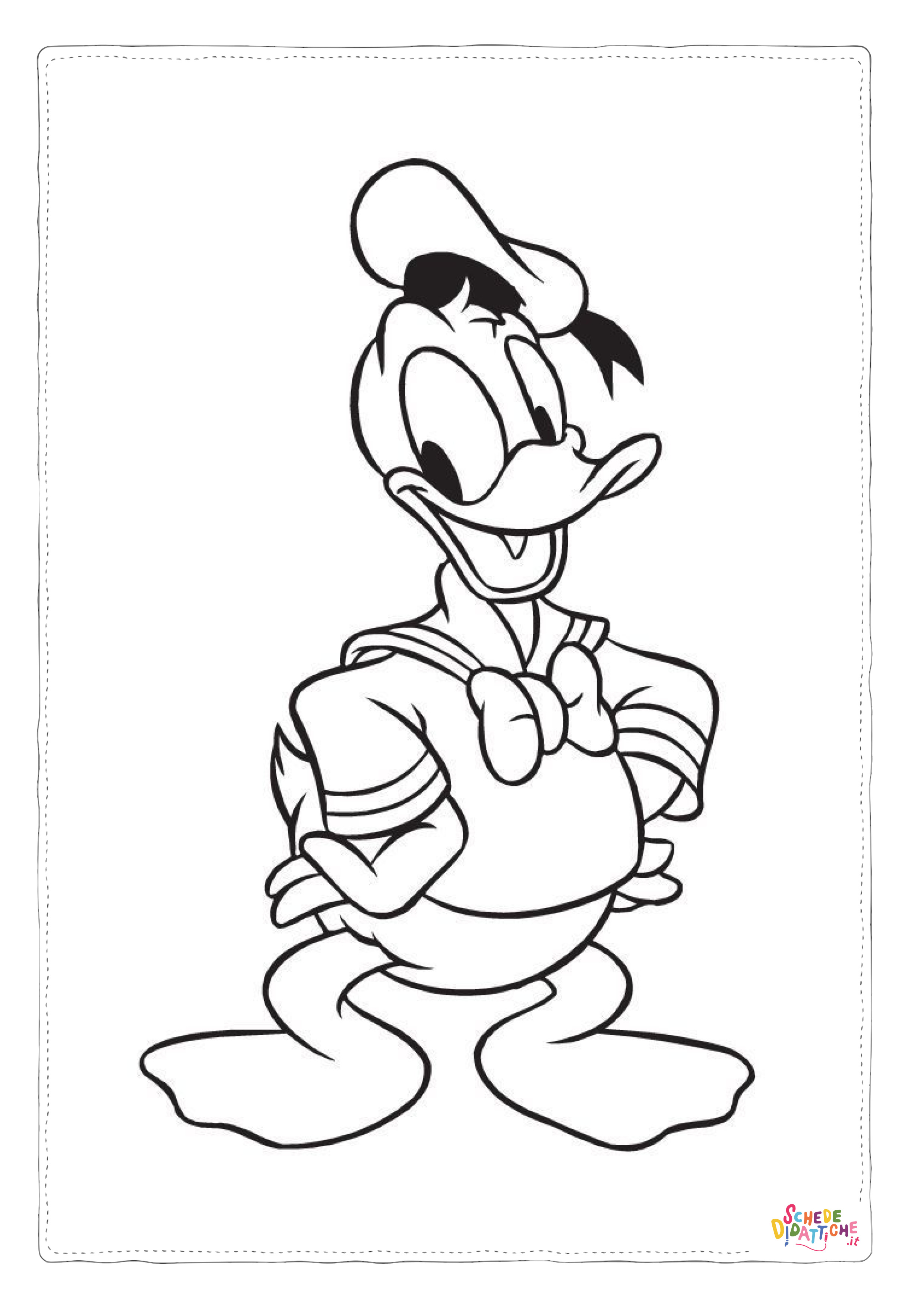 Disegno "Disegno di Paperino da stampare e colorare 90" Disegno di Paperino da stampare e colorare 90