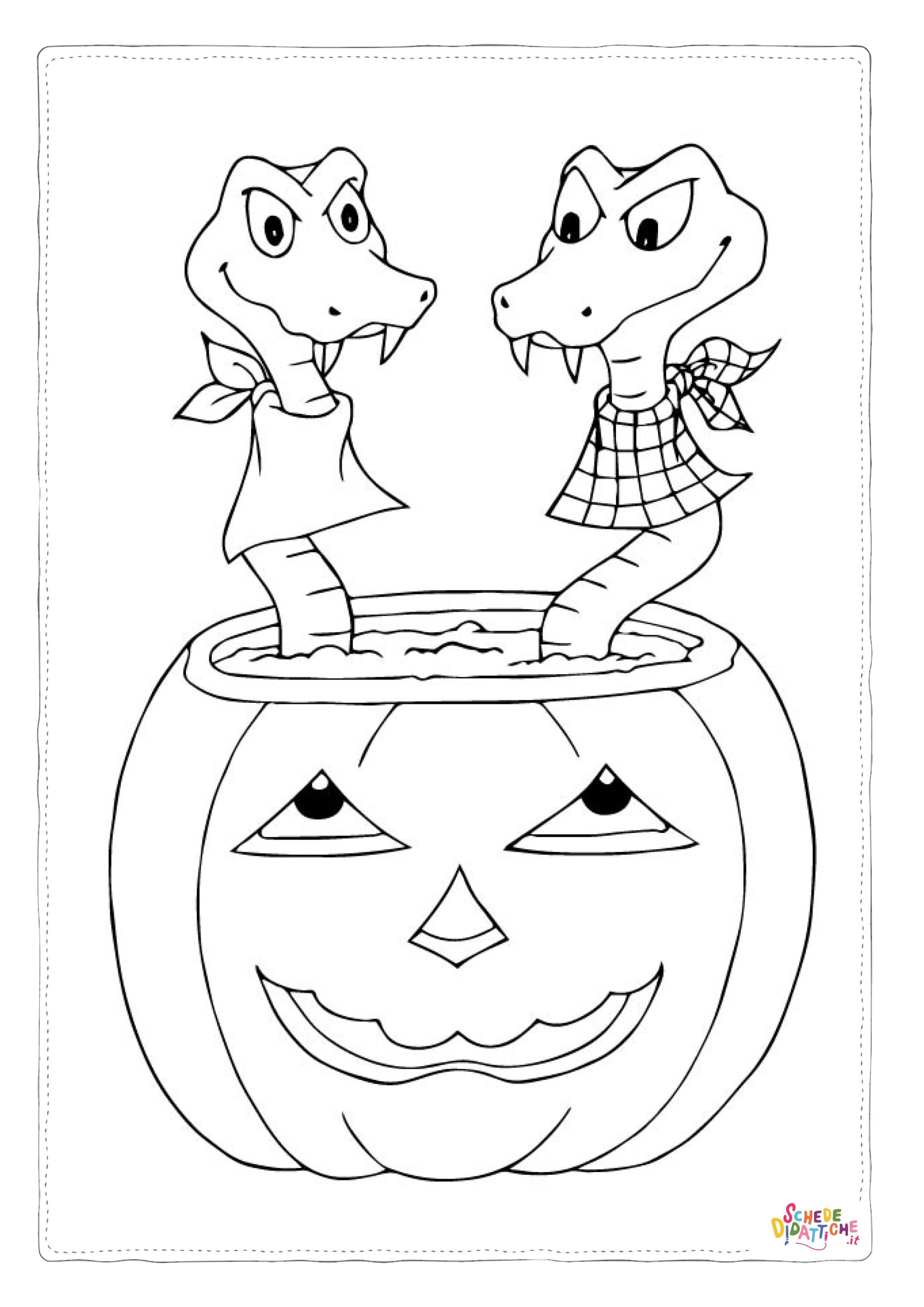 Disegno di zucca di Halloween da stampare e colorare 130