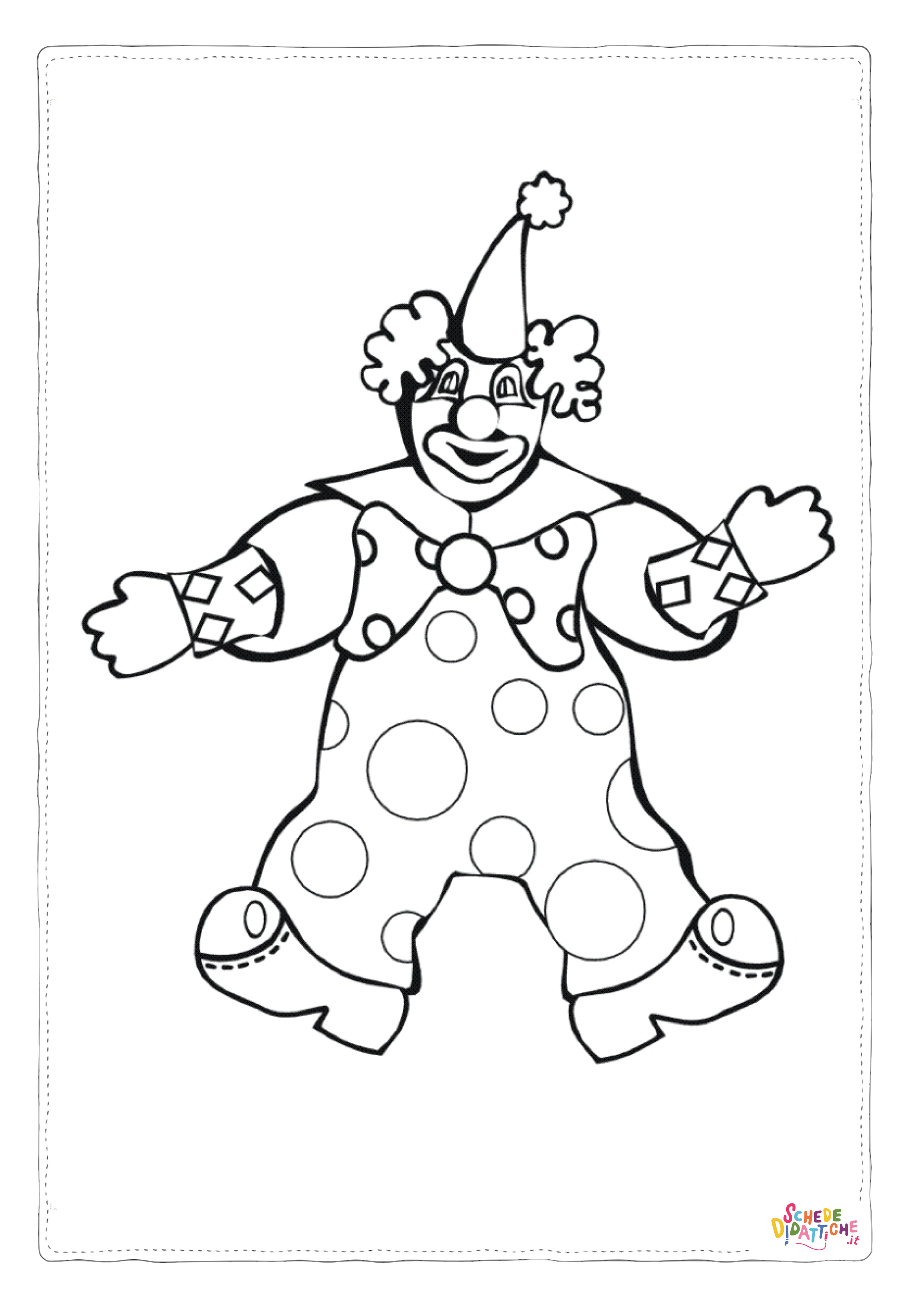Disegno "Disegno di clown da stampare e colorare 30" Disegno di clown da stampare e colorare 30
