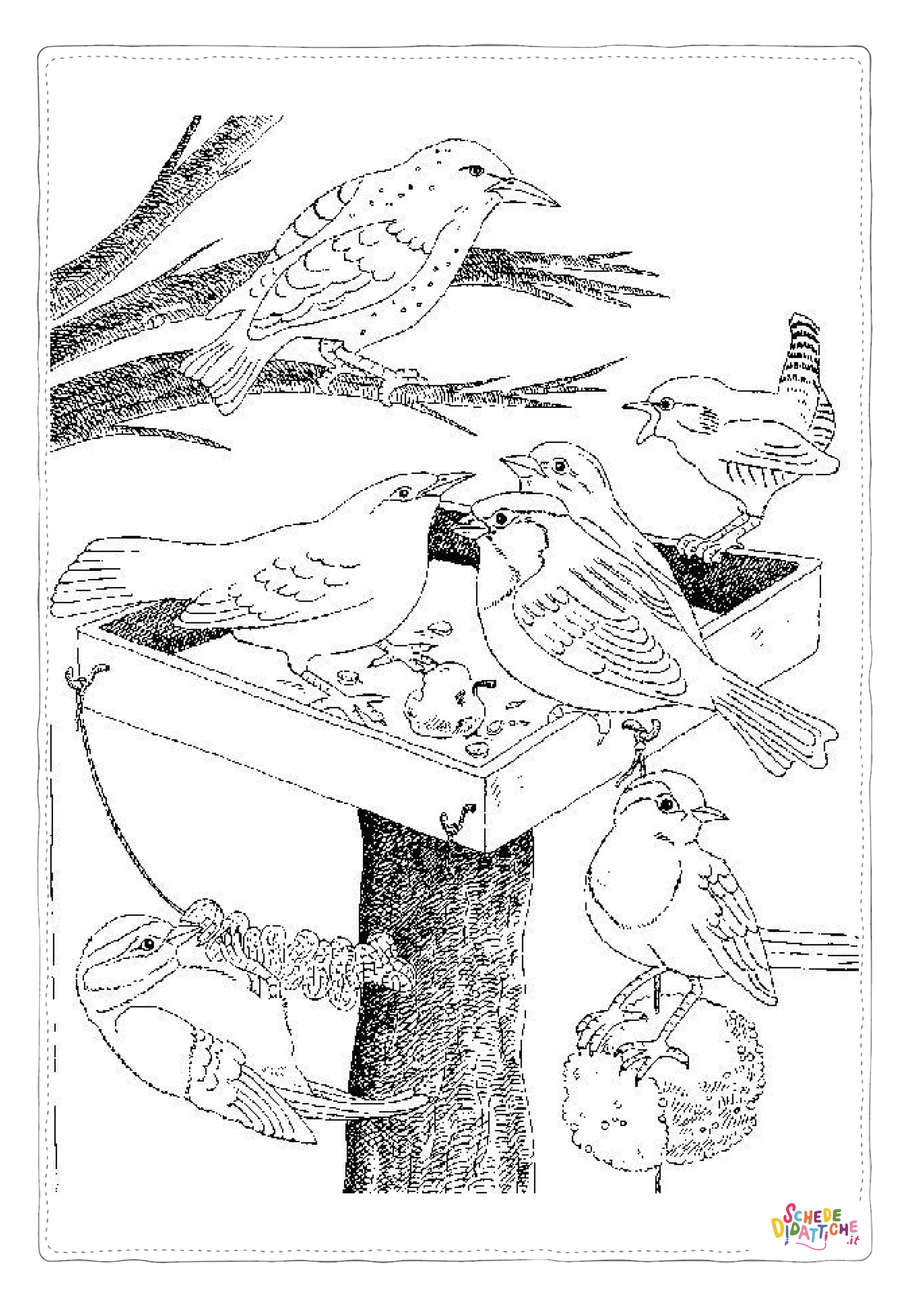 Disegno "Disegno di passero da stampare e colorare 54" Disegno di passero da stampare e colorare 54