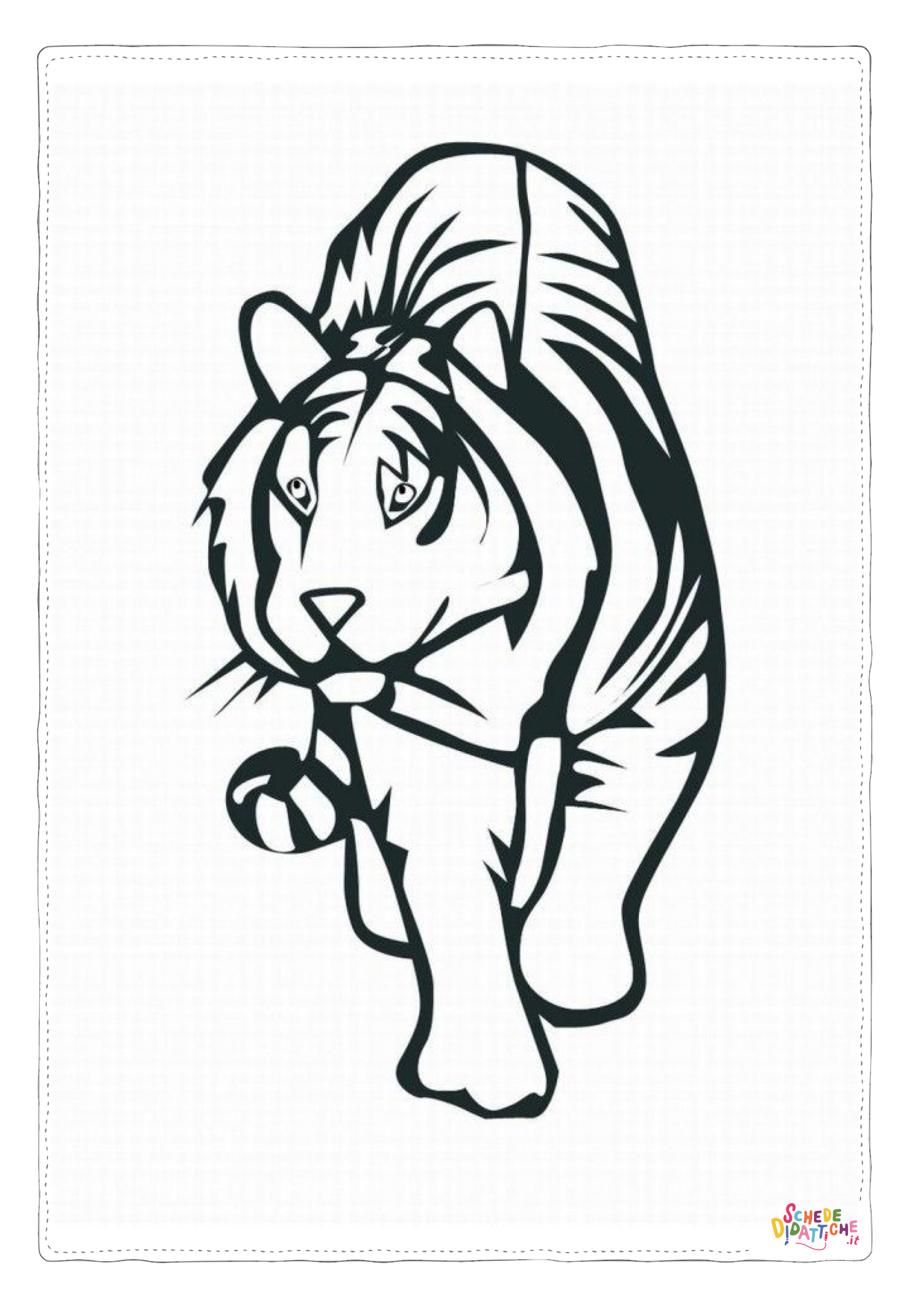 Disegno "Disegno di tigre da stampare e colorare 64" Disegno di tigre da stampare e colorare 64