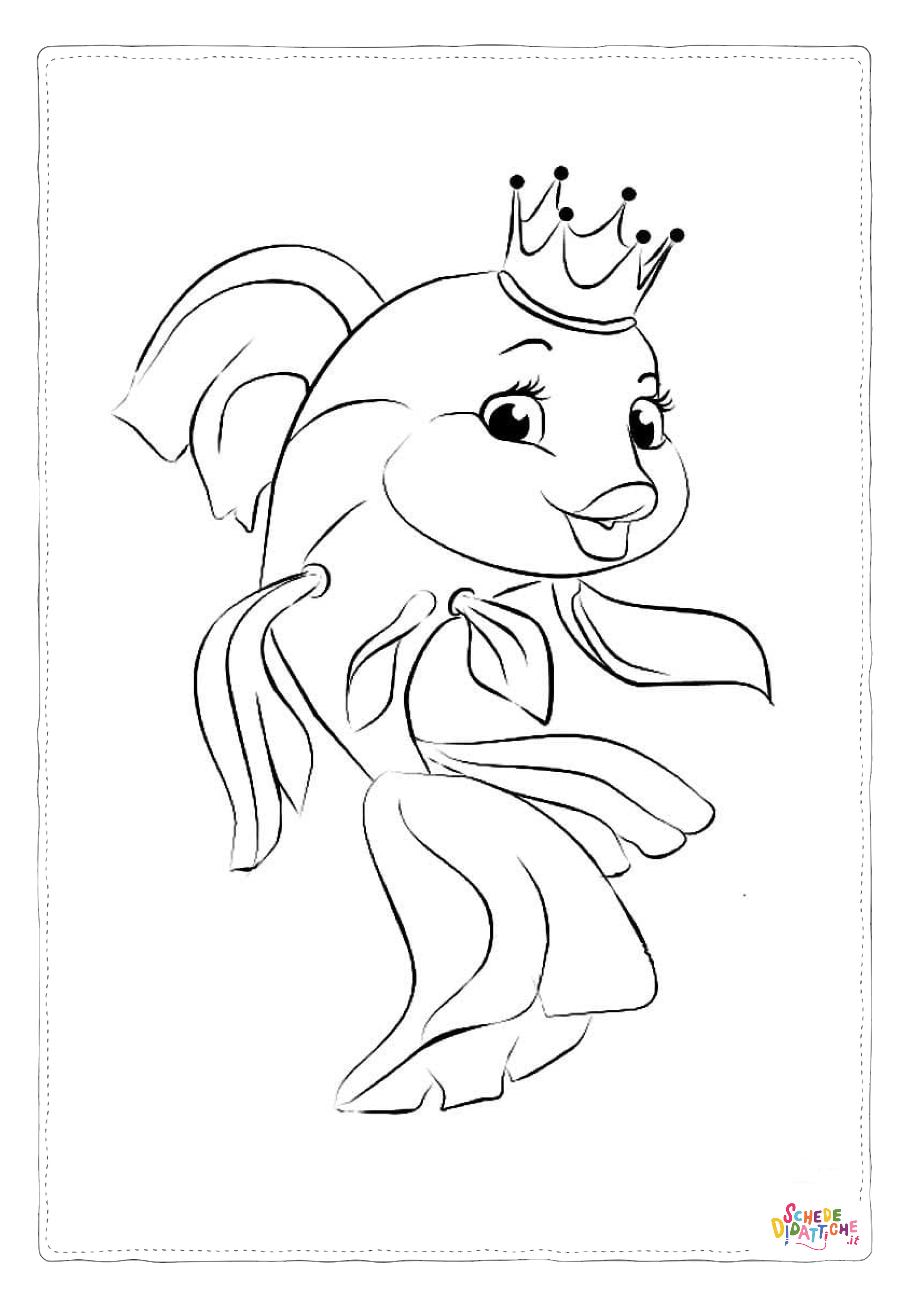 Disegno "Disegno di pesce da stampare e colorare 169" Disegno di pesce da stampare e colorare 169