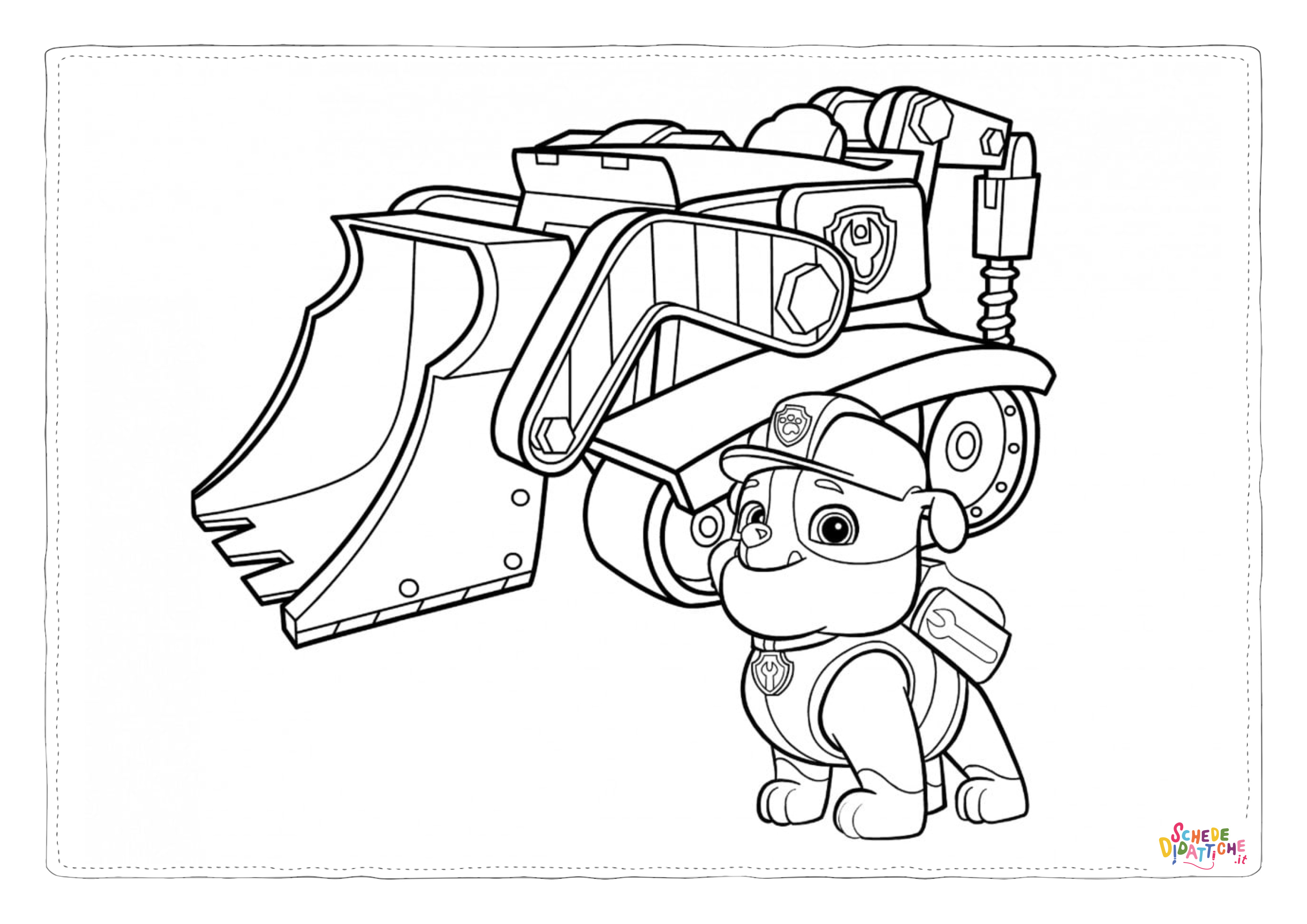Disegno "Disegno di Paw Patrol - Cane pompiere da stampare e colorare 25" Disegno di Paw Patrol - Cane pompiere da stampare e colorare 25