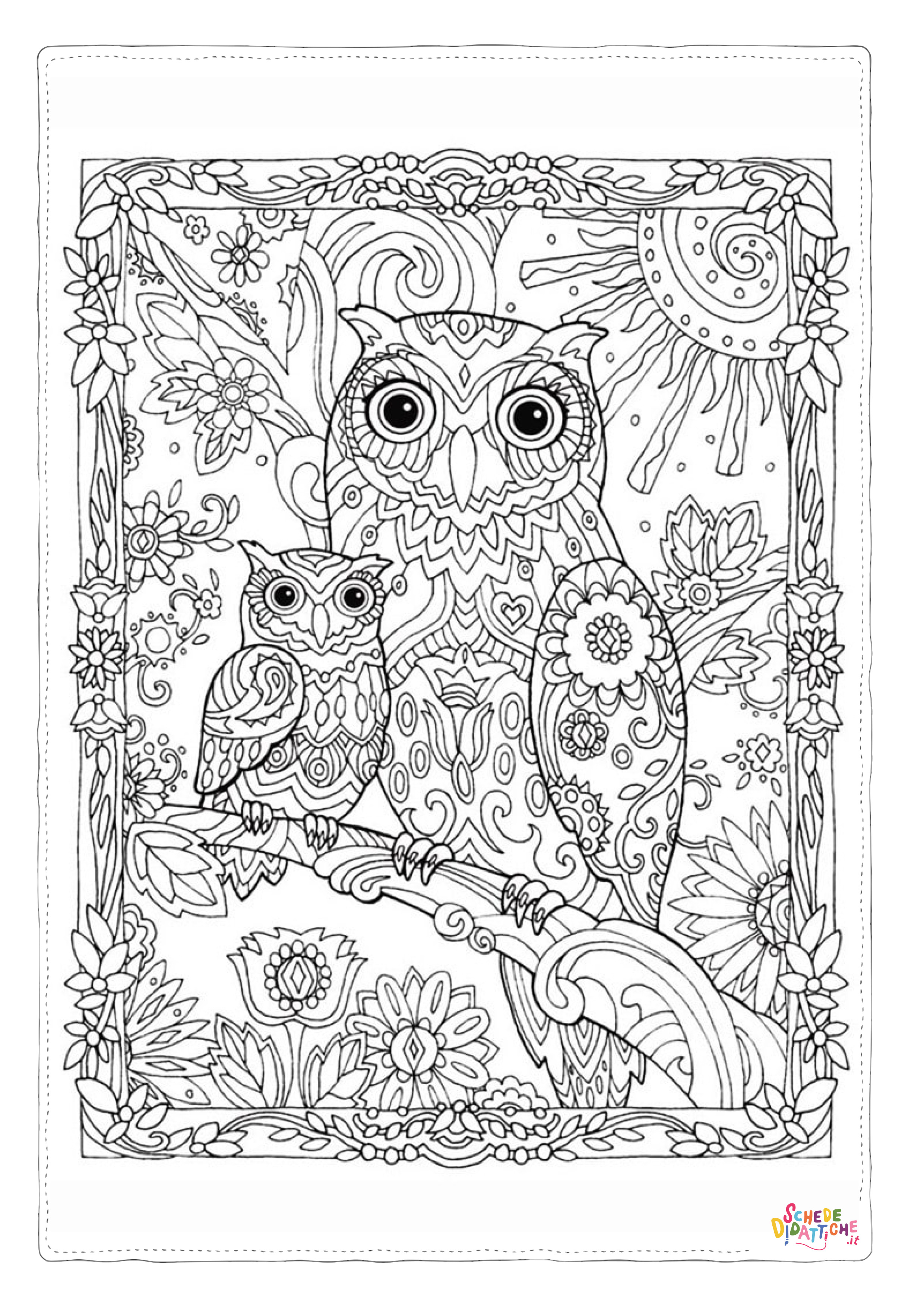 Disegno "Disegno di mandala da stampare e colorare 1023" Disegno di mandala da stampare e colorare 1023