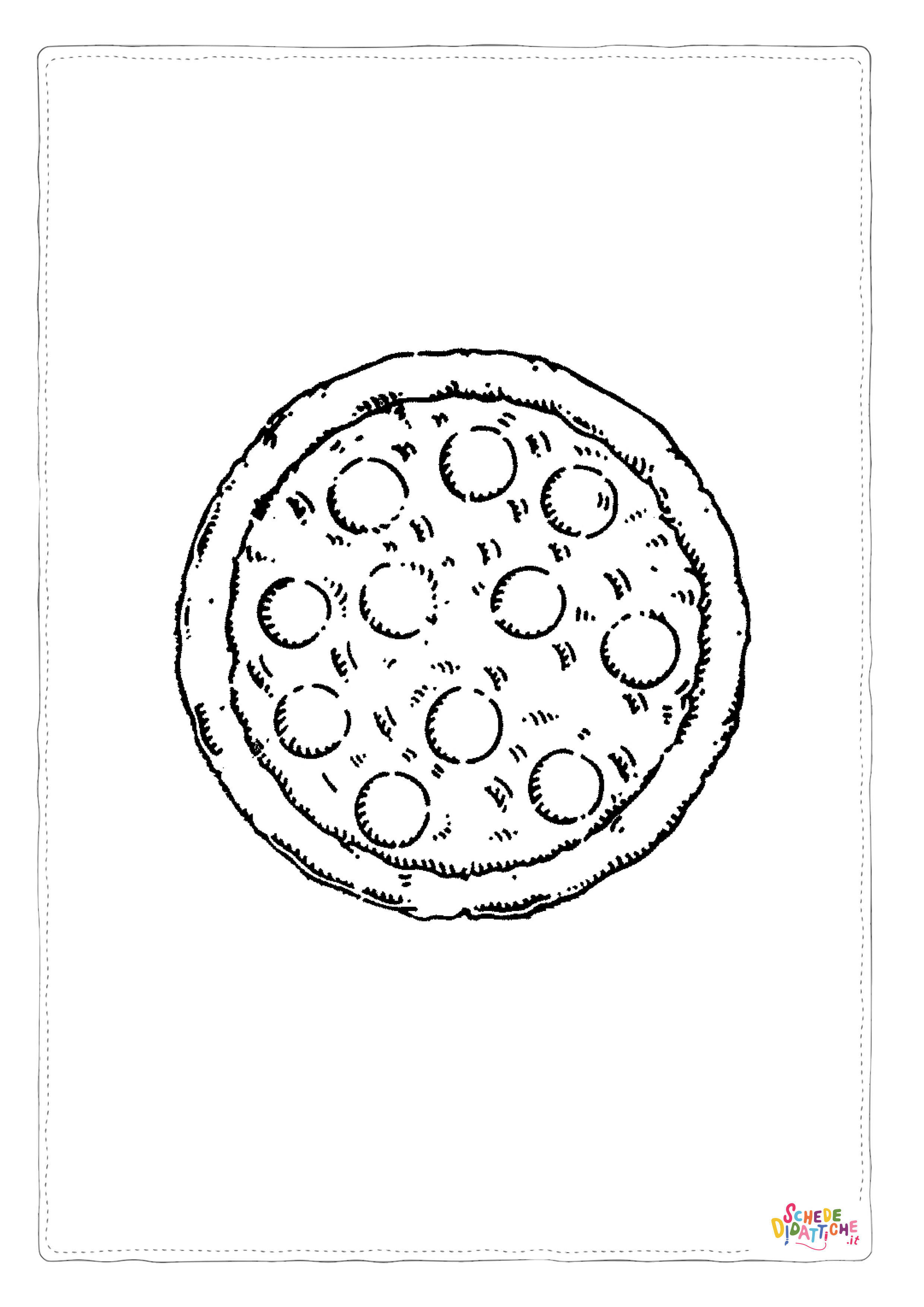 Disegno di pizza da stampare e colorare 32