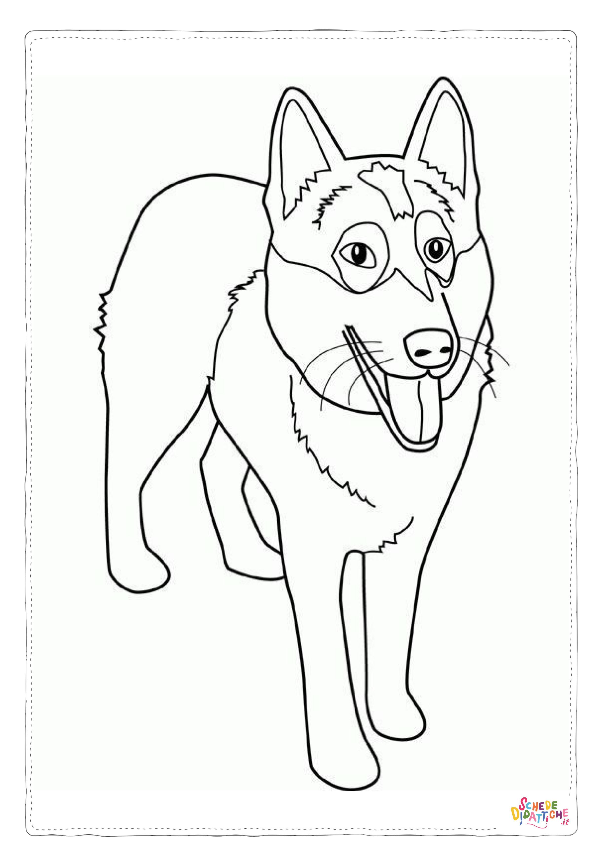 Disegno "Disegno di lupo da stampare e colorare 70" Disegno di lupo da stampare e colorare 70