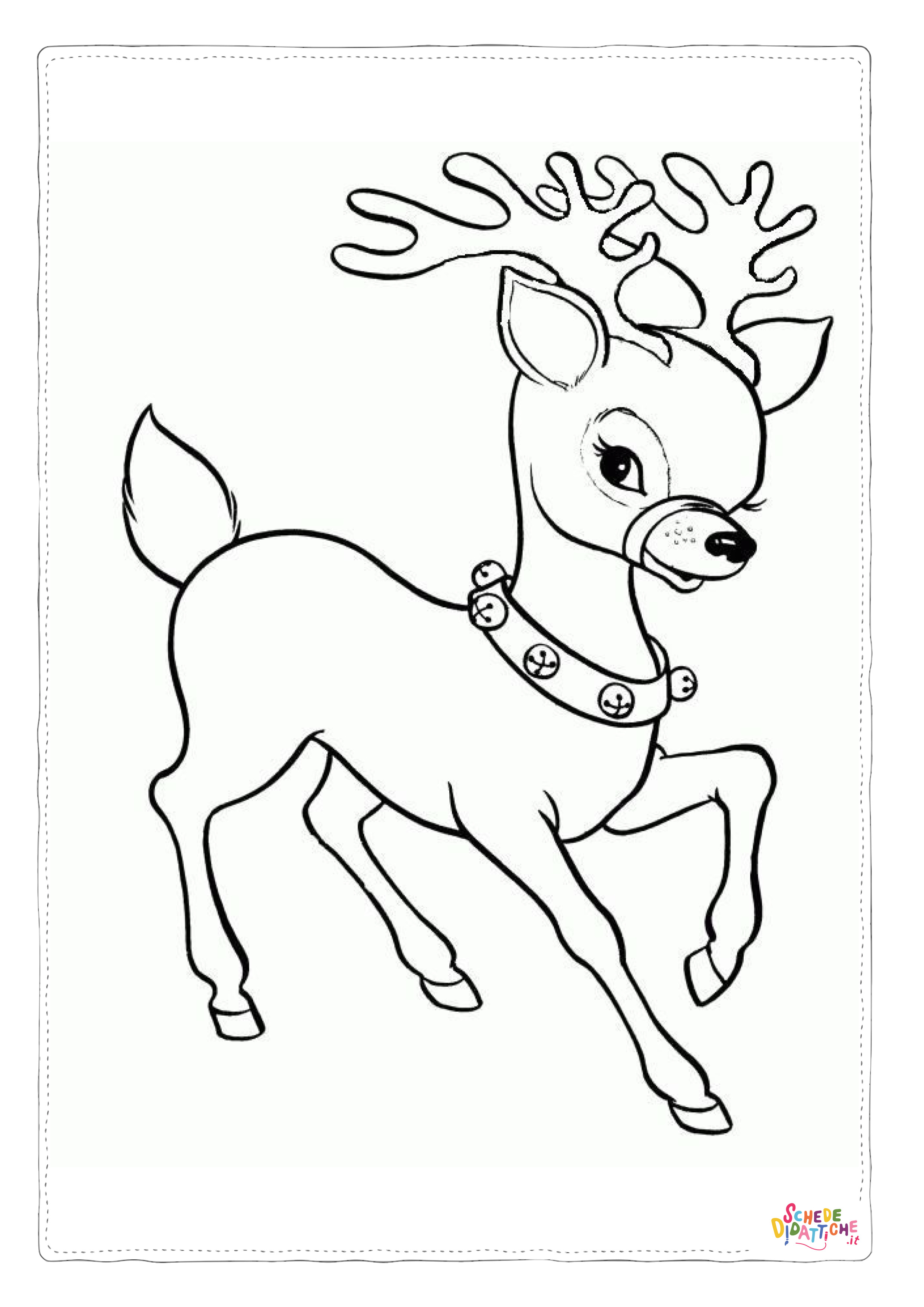 Disegno di renna da stampare e colorare 15