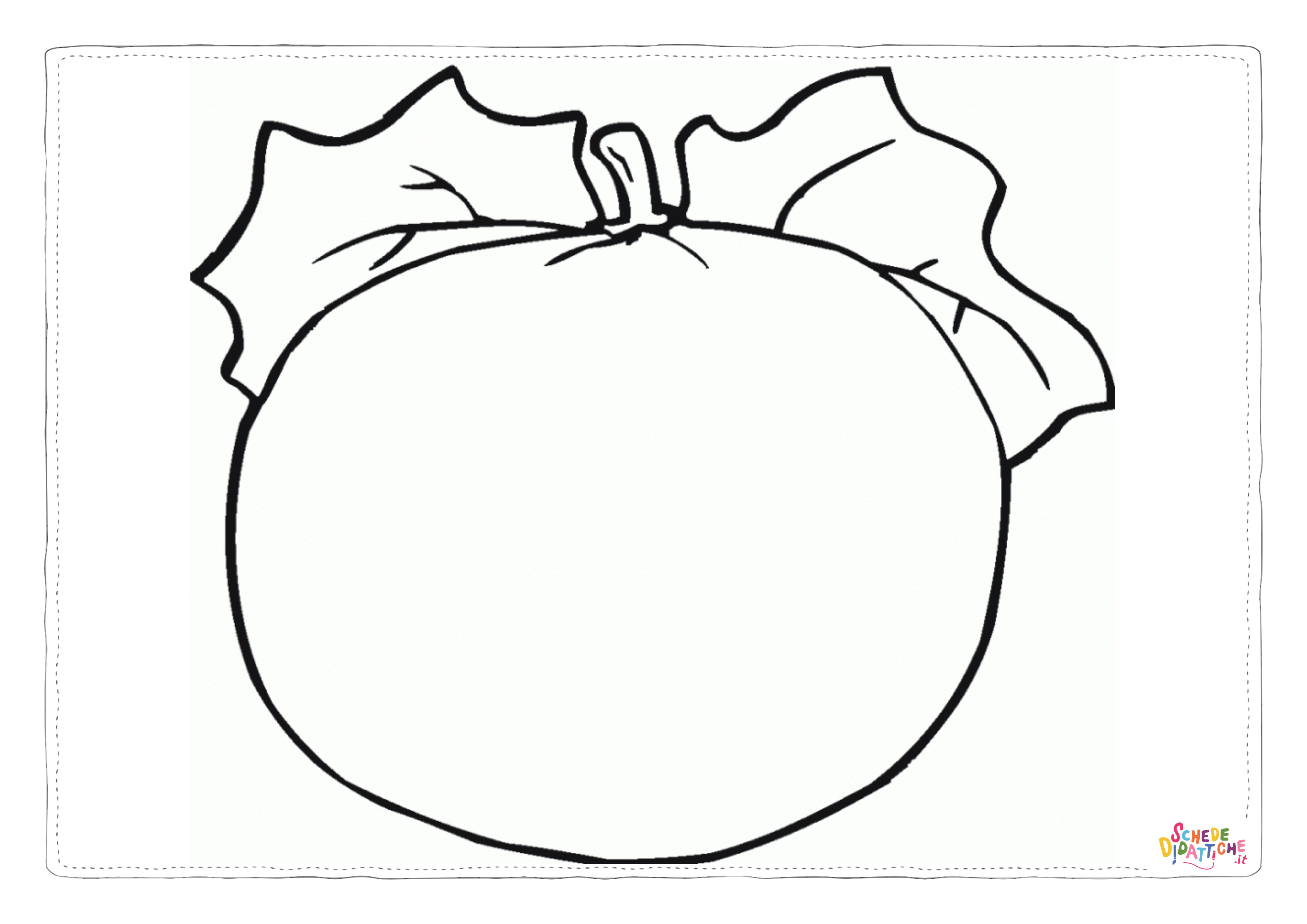 Disegno "Disegno di pomodoro da stampare e colorare" Disegno di pomodoro da stampare e colorare