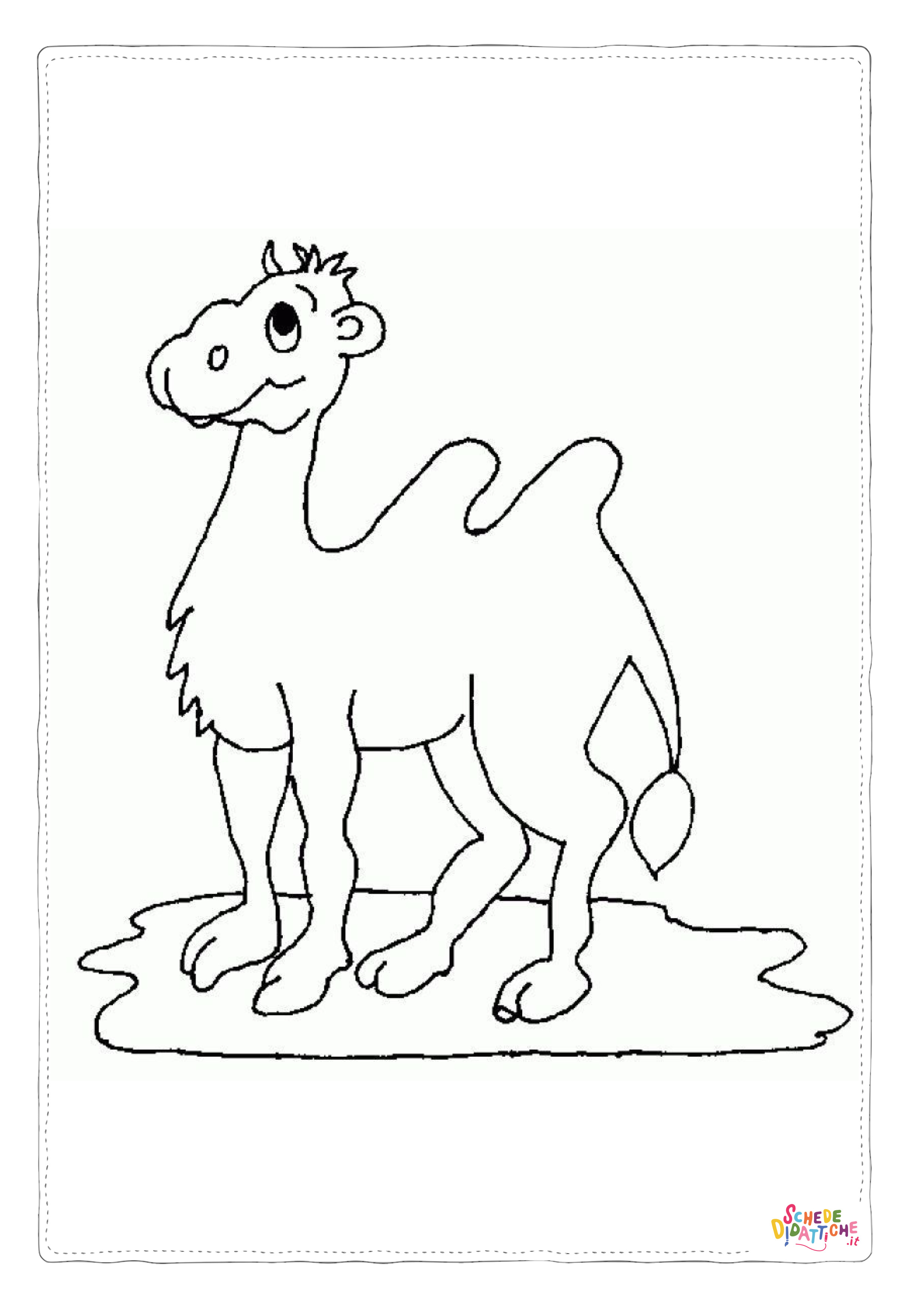 Disegno "Disegno di cammello da stampare e colorare 22" Disegno di cammello da stampare e colorare 22