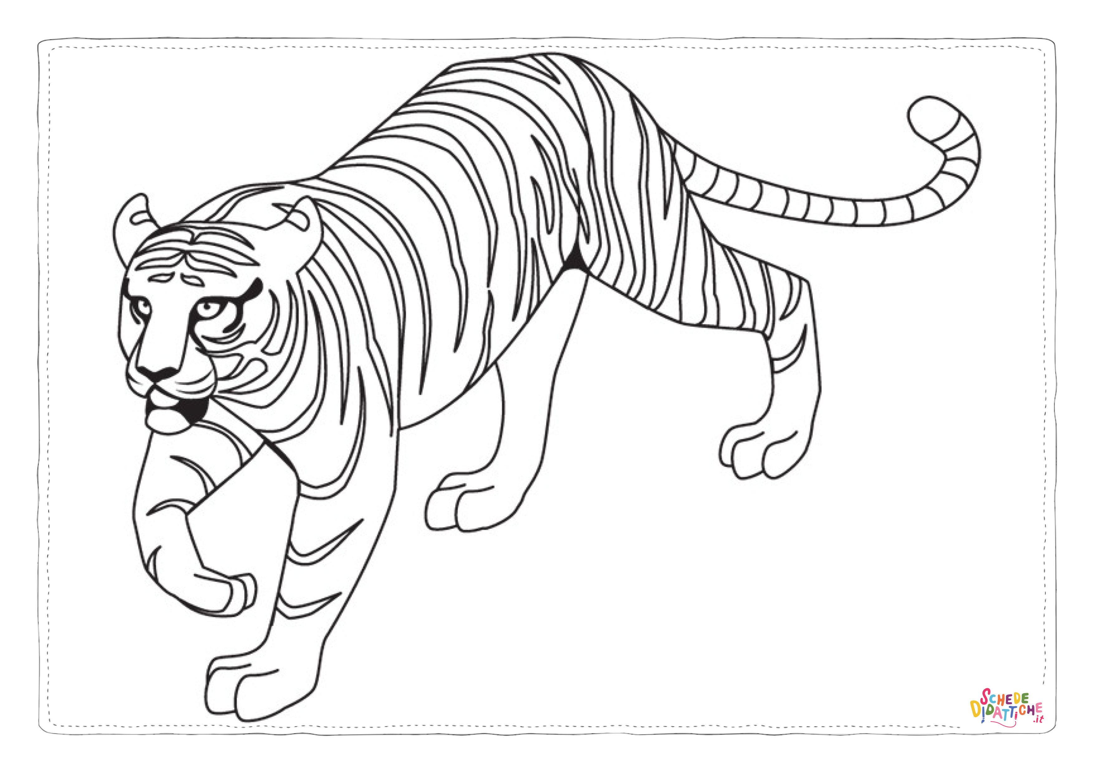 Disegno "Disegno di tigre da stampare e colorare 44" Disegno di tigre da stampare e colorare 44