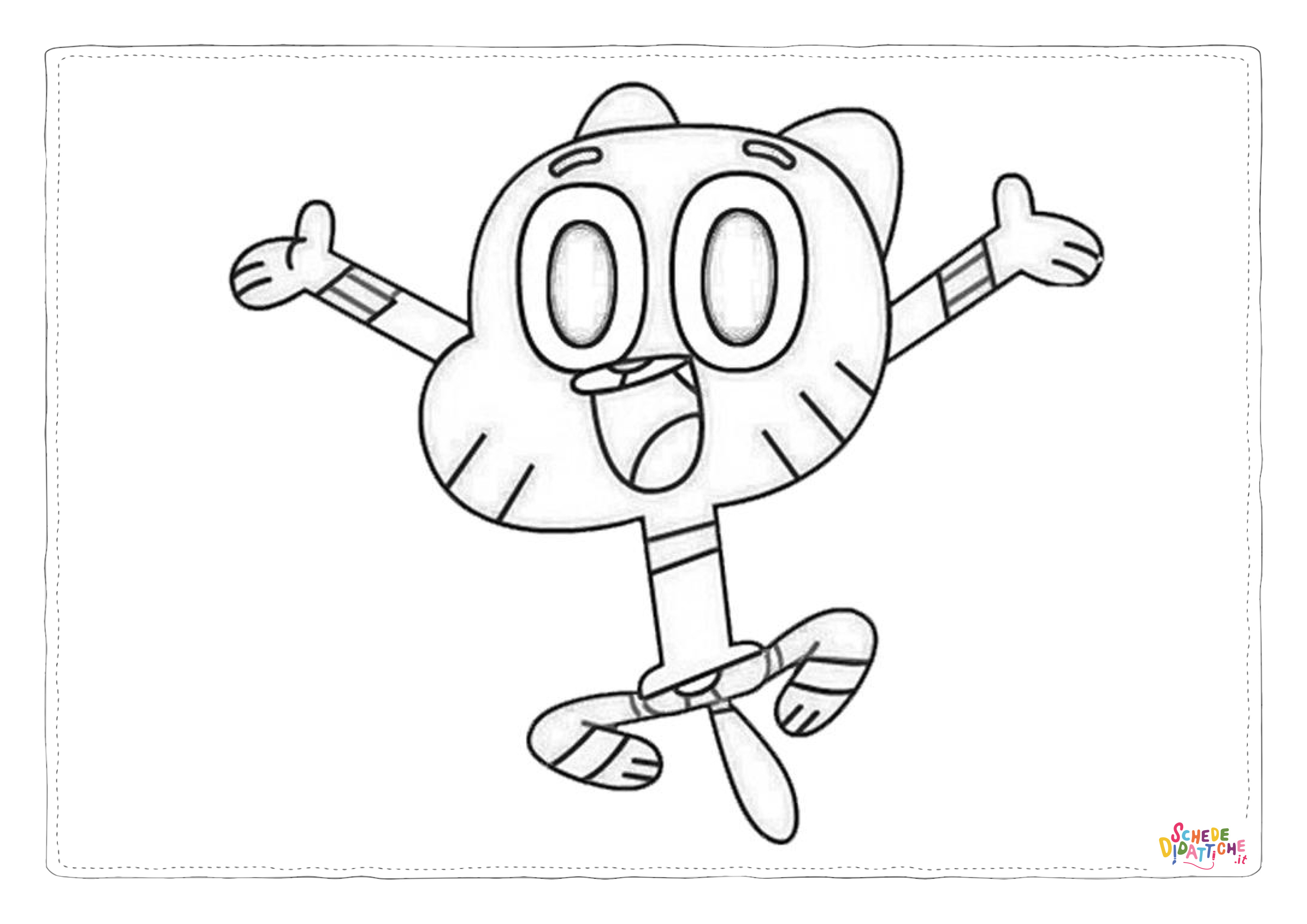 Disegno "Disegno di Lo straordinario mondo di Gumball da stampare e colorare 7" Disegno di Lo straordinario mondo di Gumball da stampare e colorare 7