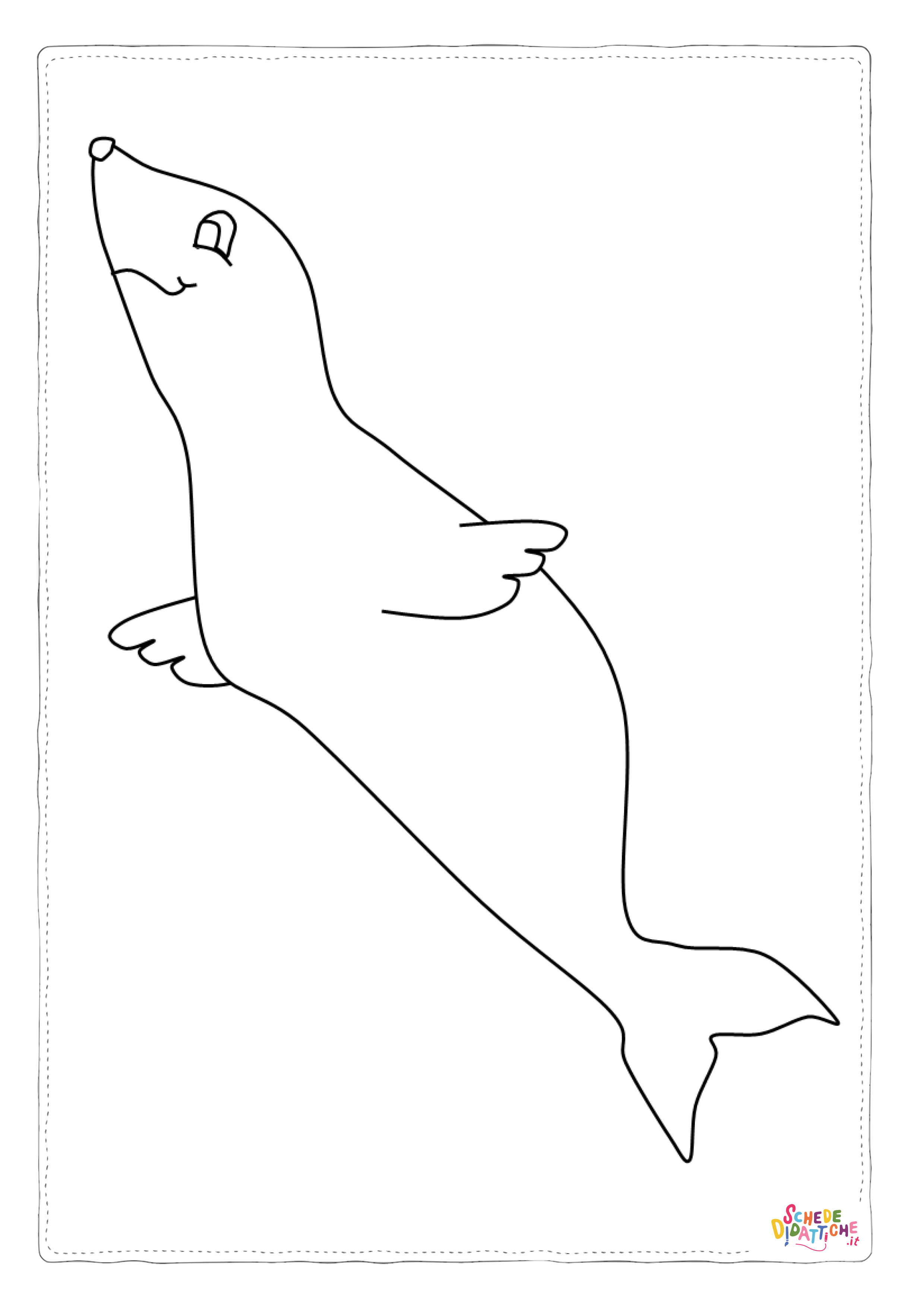 Disegno "Disegno di foca da stampare e colorare 25" Disegno di foca da stampare e colorare 25