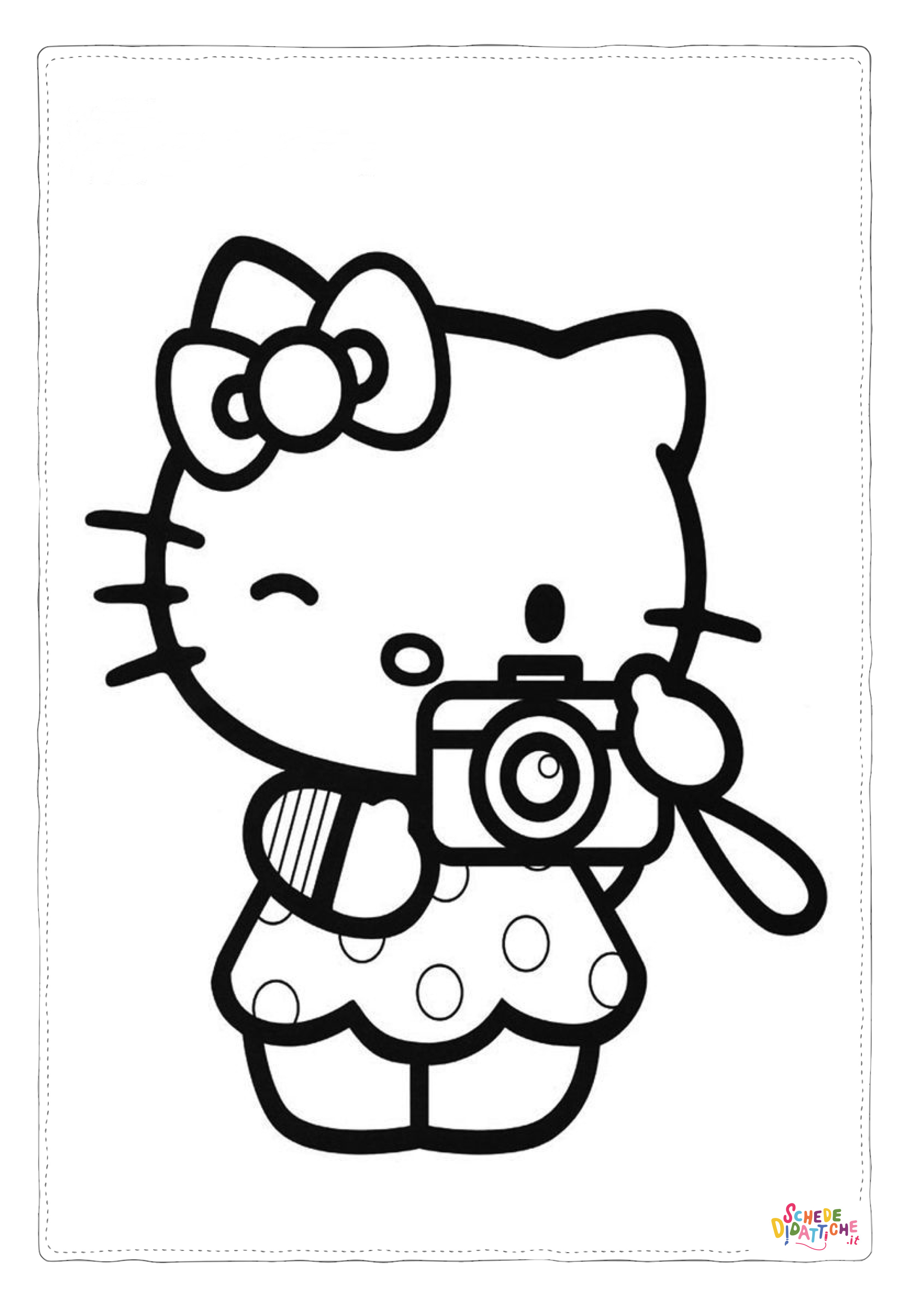 Disegno "Disegno di Hello Kitty da stampare e colorare 162" Disegno di Hello Kitty da stampare e colorare 162