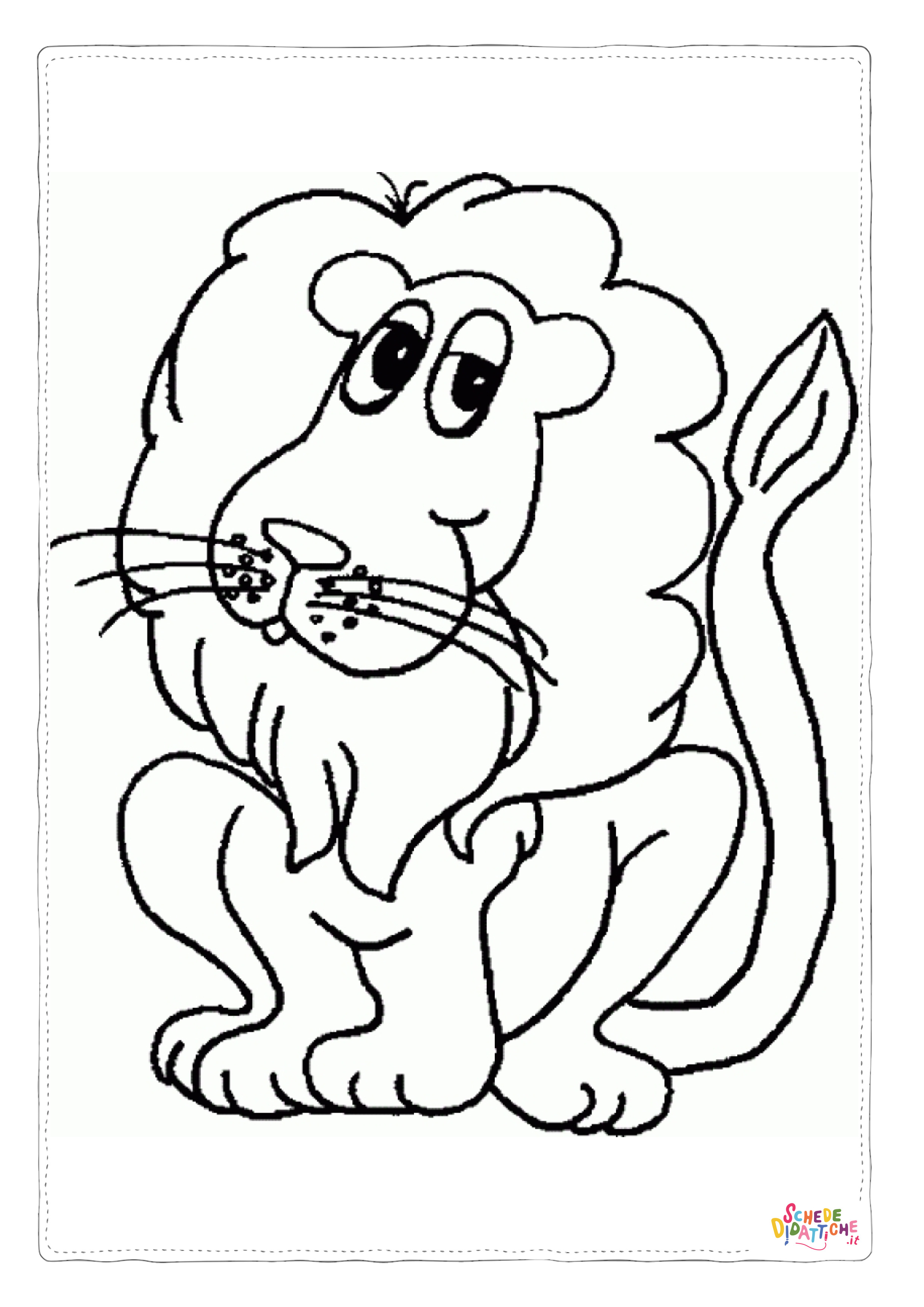 Disegno "Disegno di leone da stampare e colorare 15" Disegno di leone da stampare e colorare 15