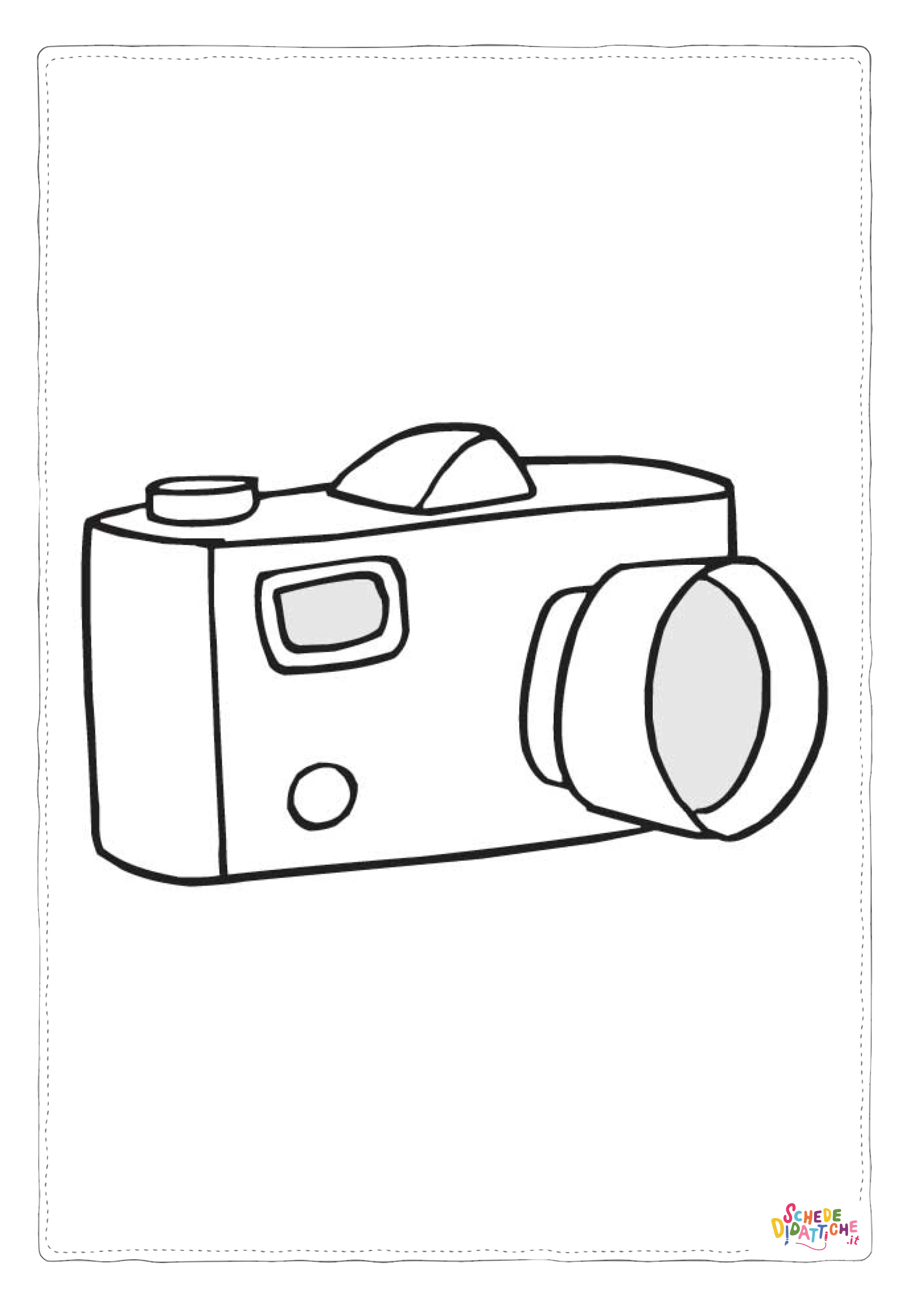 Disegno "Disegno di fotocamera da stampare e colorare 12" Disegno di fotocamera da stampare e colorare 12