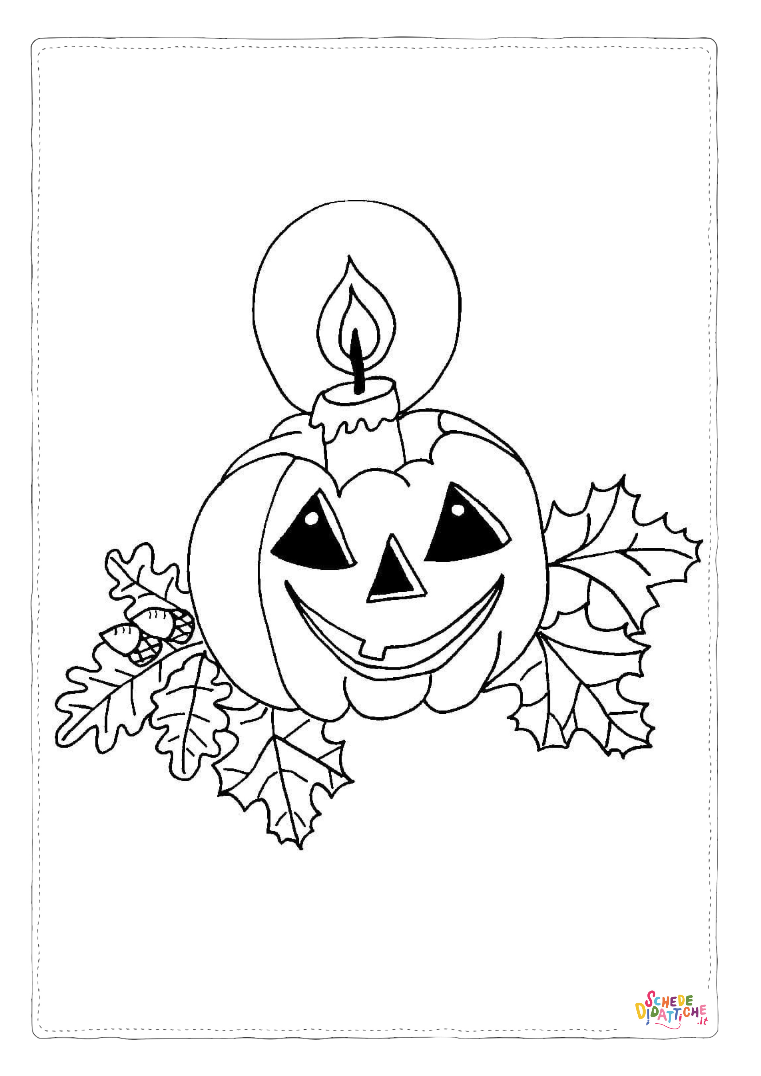 Disegno "Disegno di zucca di Halloween da stampare e colorare 218" Disegno di zucca di Halloween da stampare e colorare 218