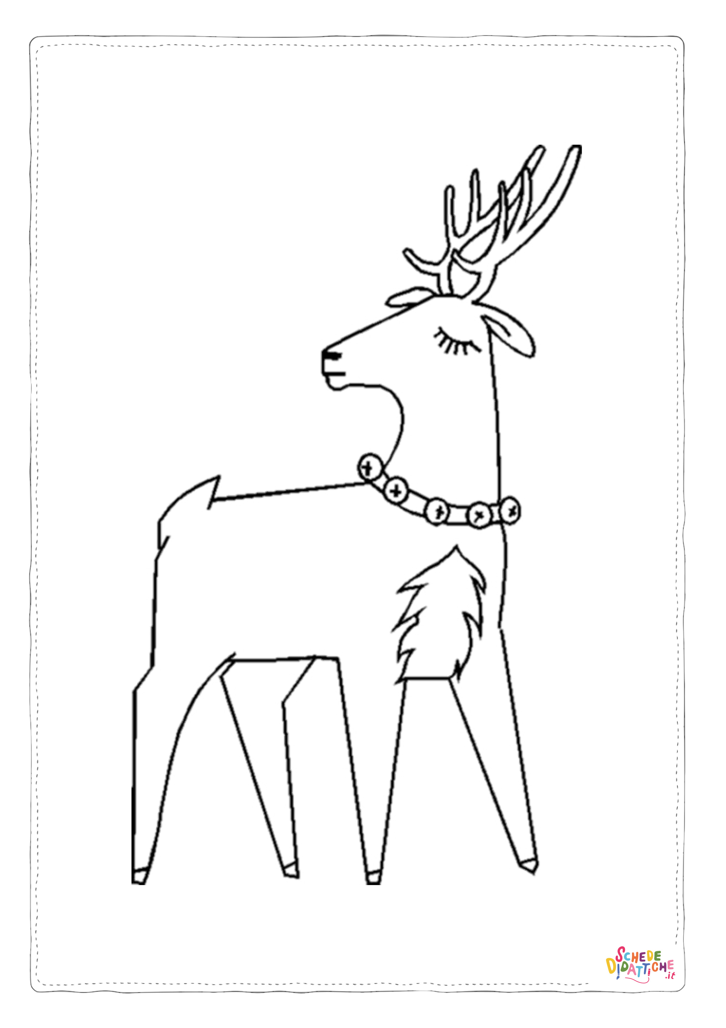 Disegno di renna da stampare e colorare 18