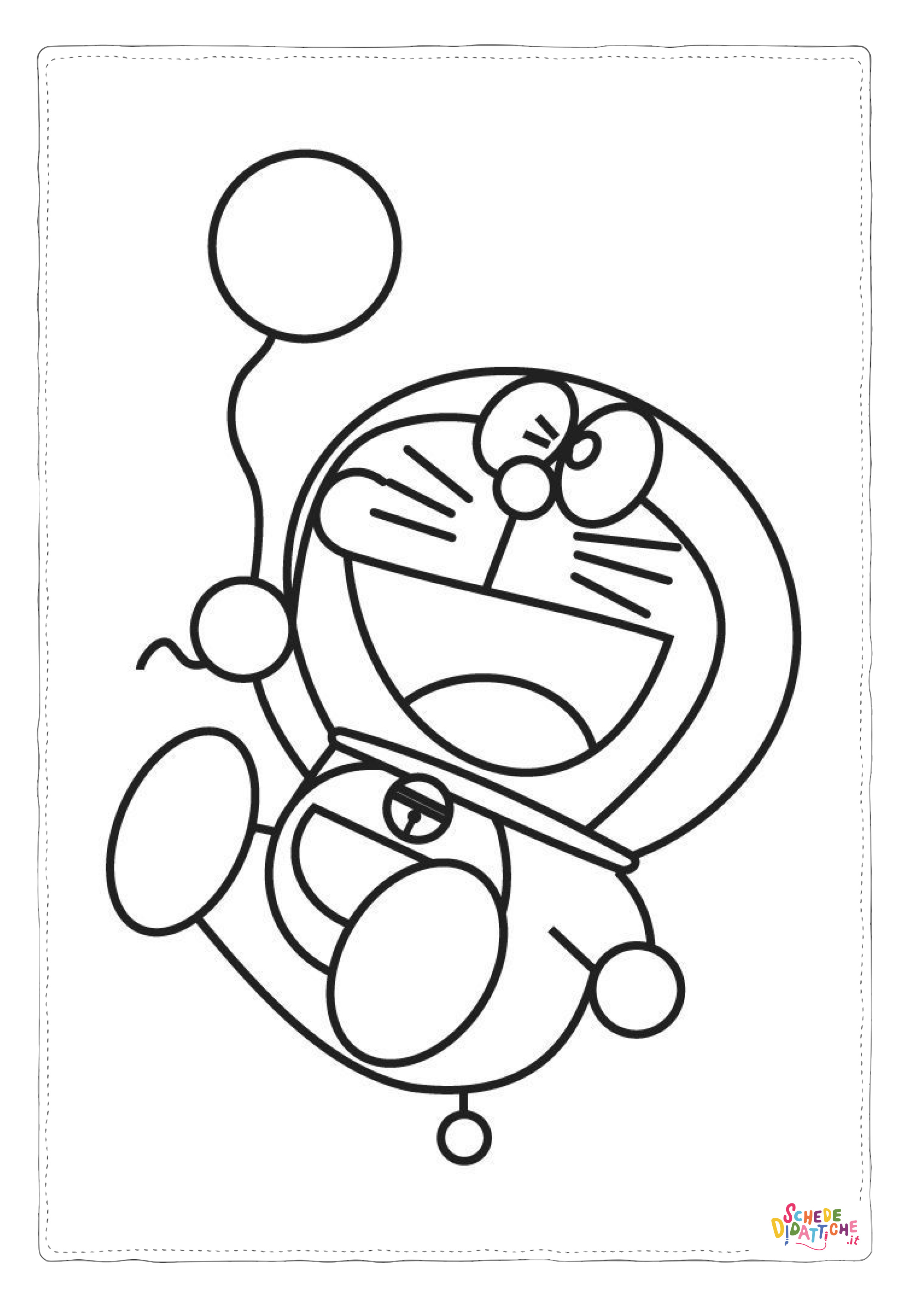 Disegno "Disegno di Doraemon da stampare e colorare" Disegno di Doraemon da stampare e colorare