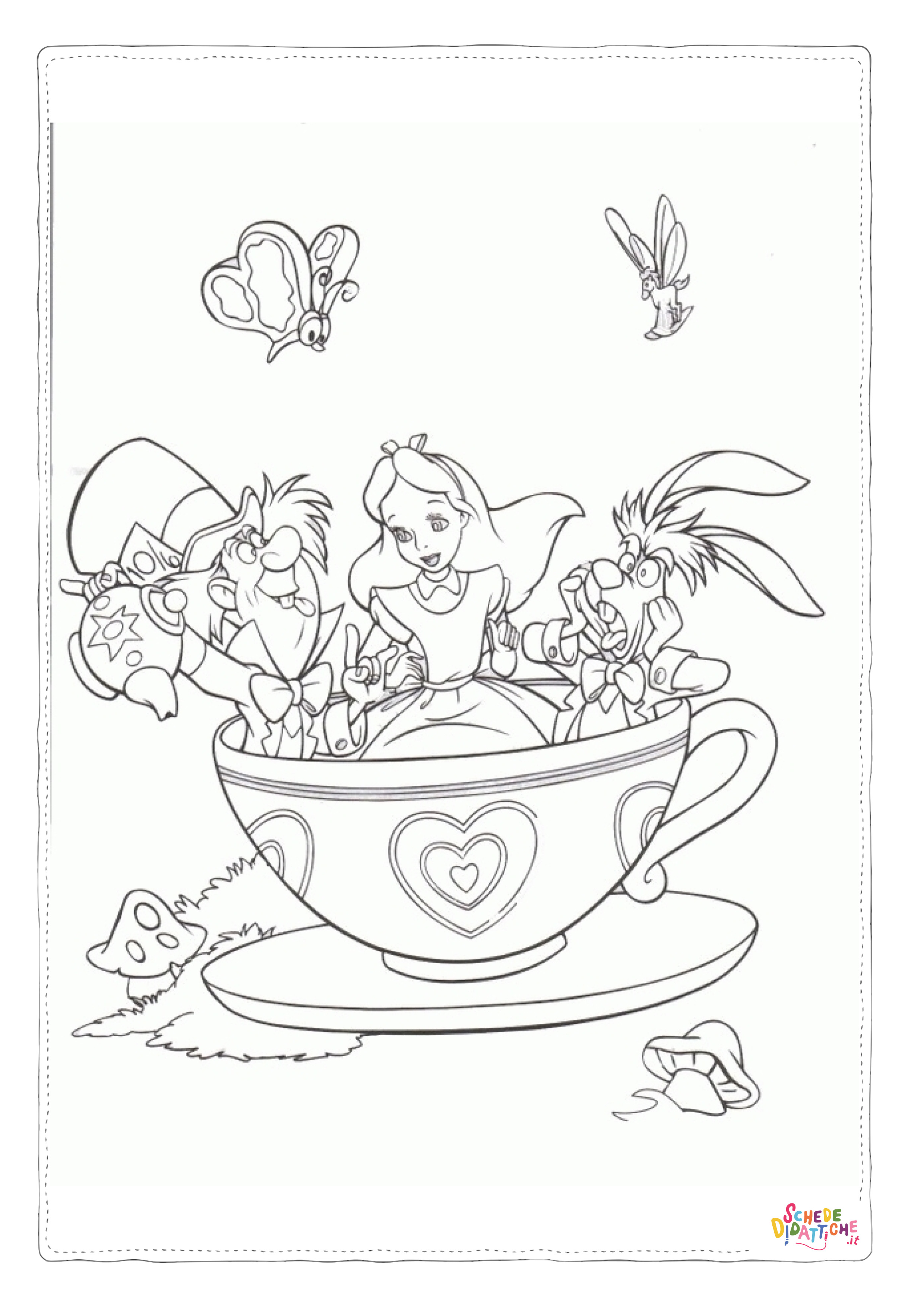 Disegno "Disegno di Alice nel paese delle meraviglie da stampare e colorare 99" Disegno di Alice nel paese delle meraviglie da stampare e colorare 99