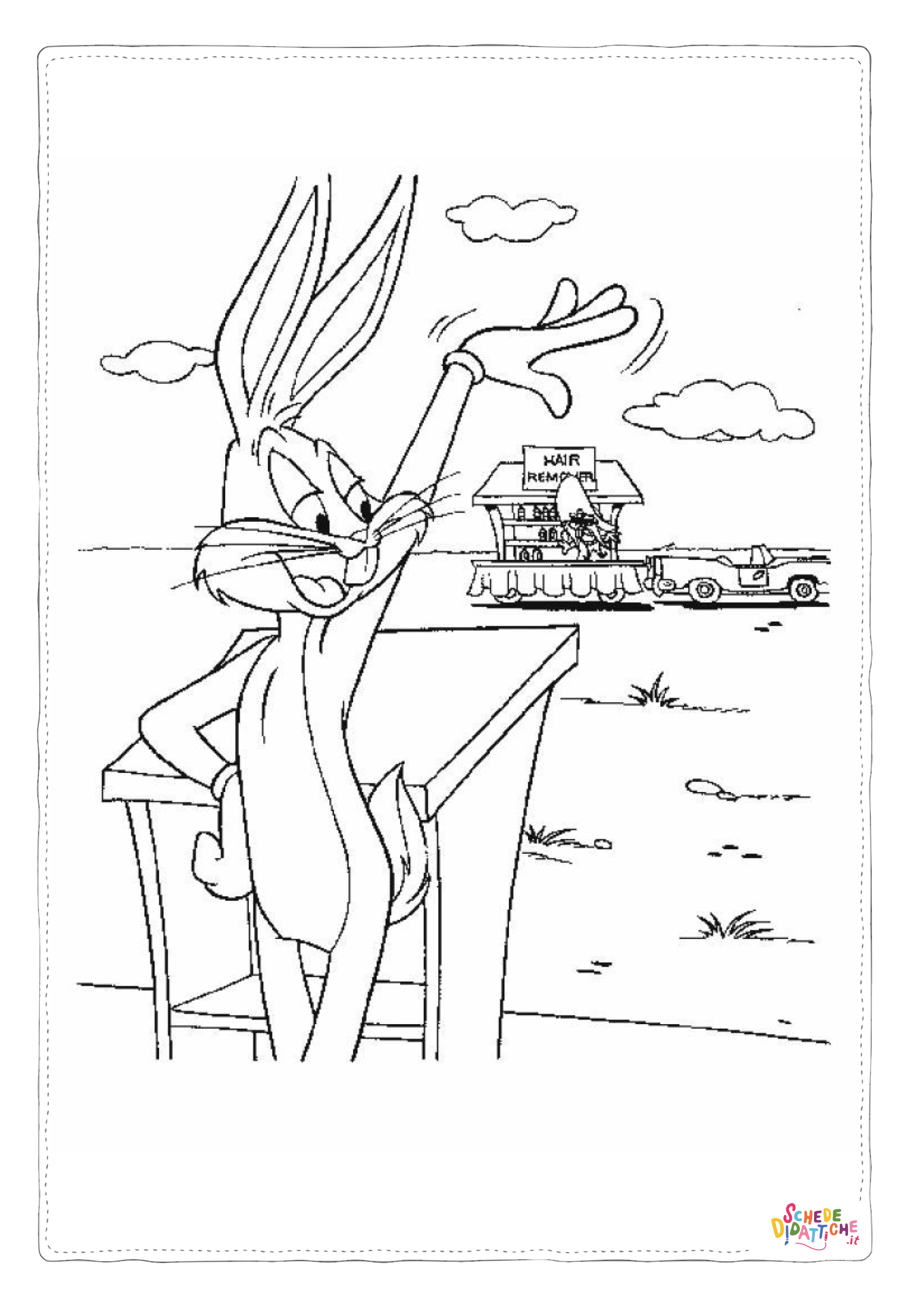 Disegno "Disegno di Bugs Bunny da stampare e colorare 20" Disegno di Bugs Bunny da stampare e colorare 20