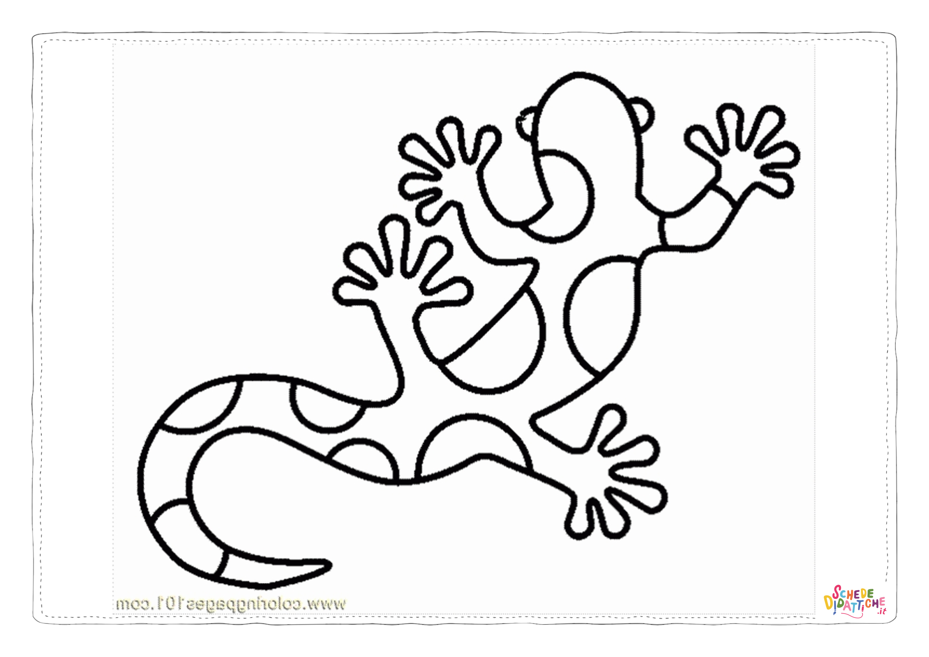 Disegno "Disegno di lucertola da stampare e colorare 20" Disegno di lucertola da stampare e colorare 20