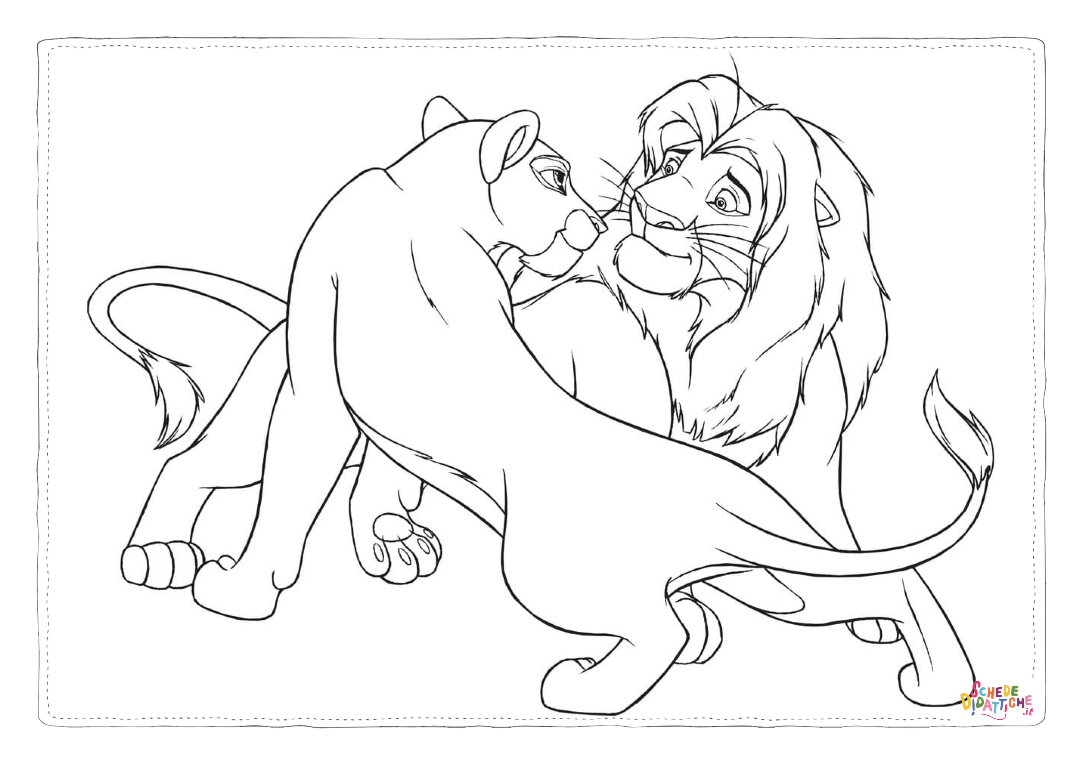 Disegno "Disegno di Re Leone da stampare e colorare 186" Disegno di Re Leone da stampare e colorare 186