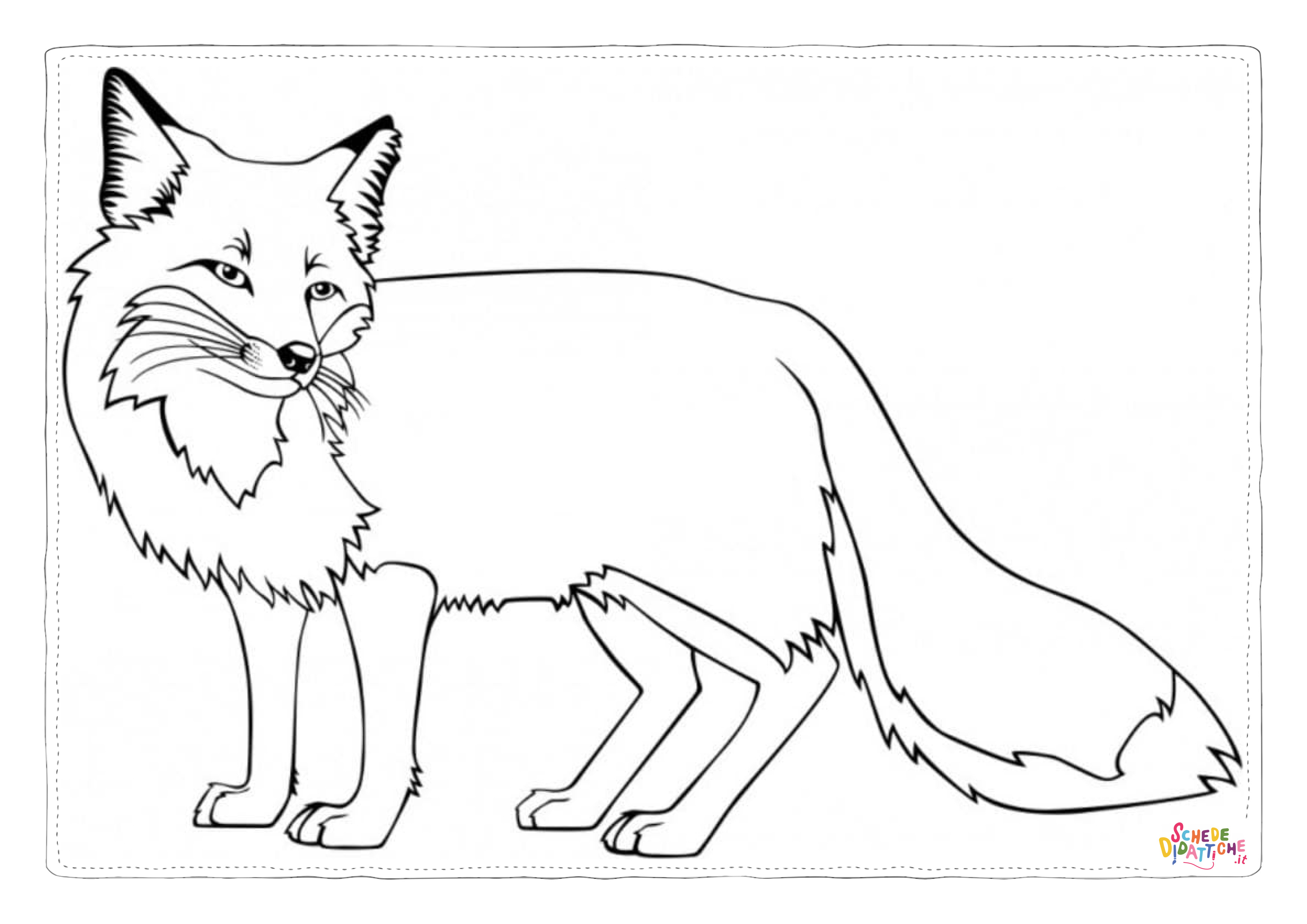 Disegno "Disegno di volpe da stampare e colorare 33" Disegno di volpe da stampare e colorare 33
