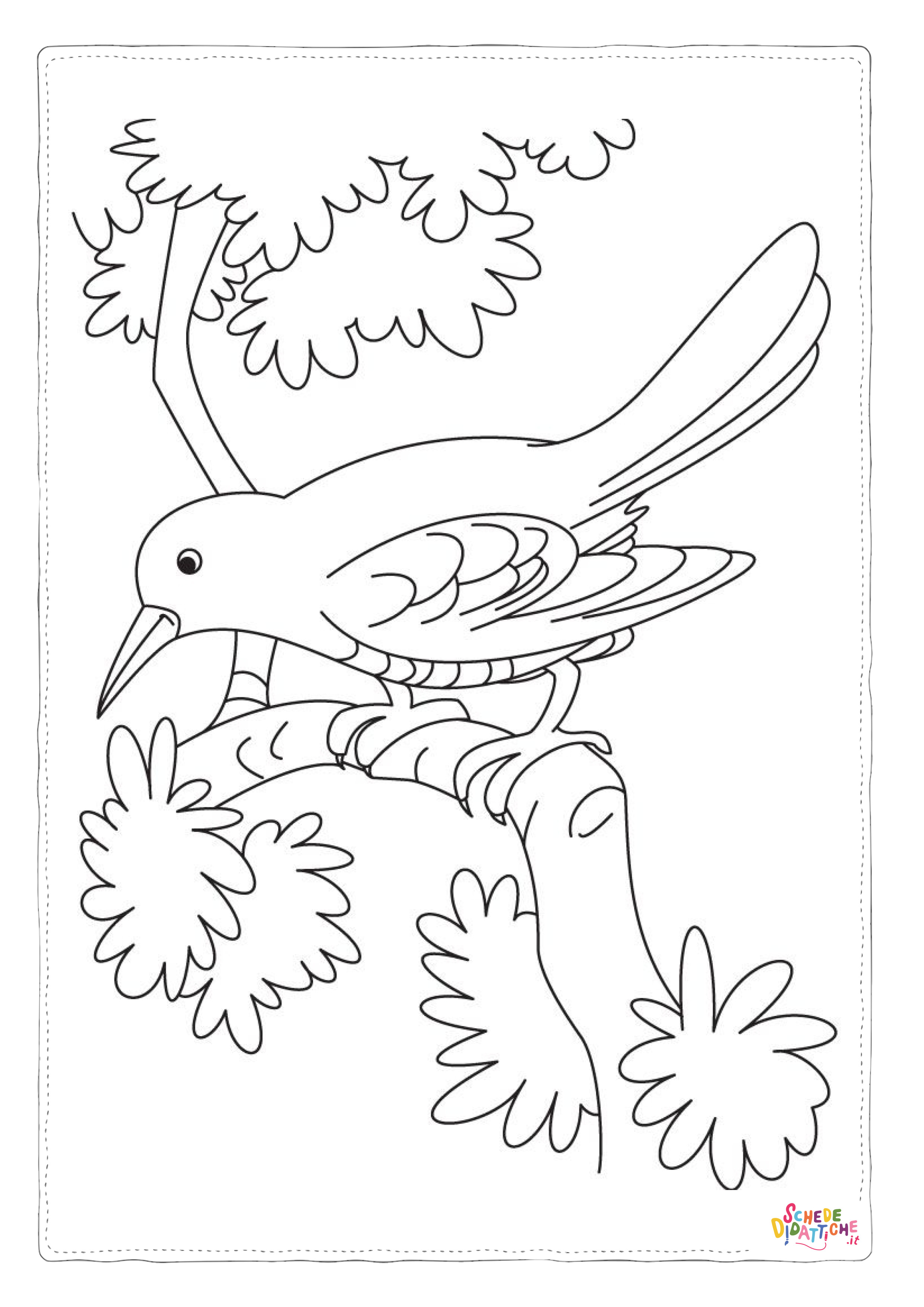 Disegno "Disegno di uccello da stampare e colorare 20" Disegno di uccello da stampare e colorare 20