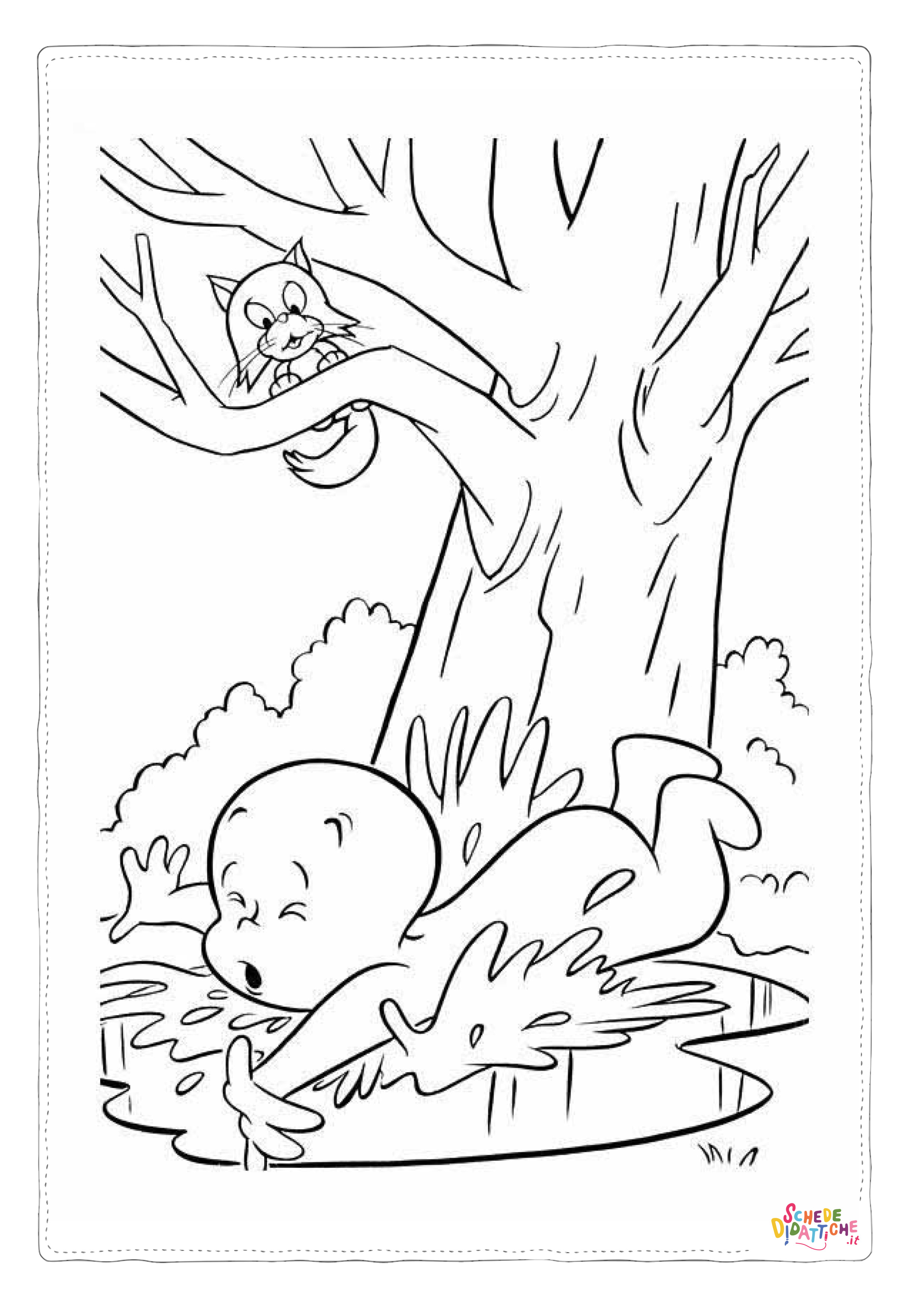 Disegno "Disegno di Casper da stampare e colorare 30" Disegno di Casper da stampare e colorare 30