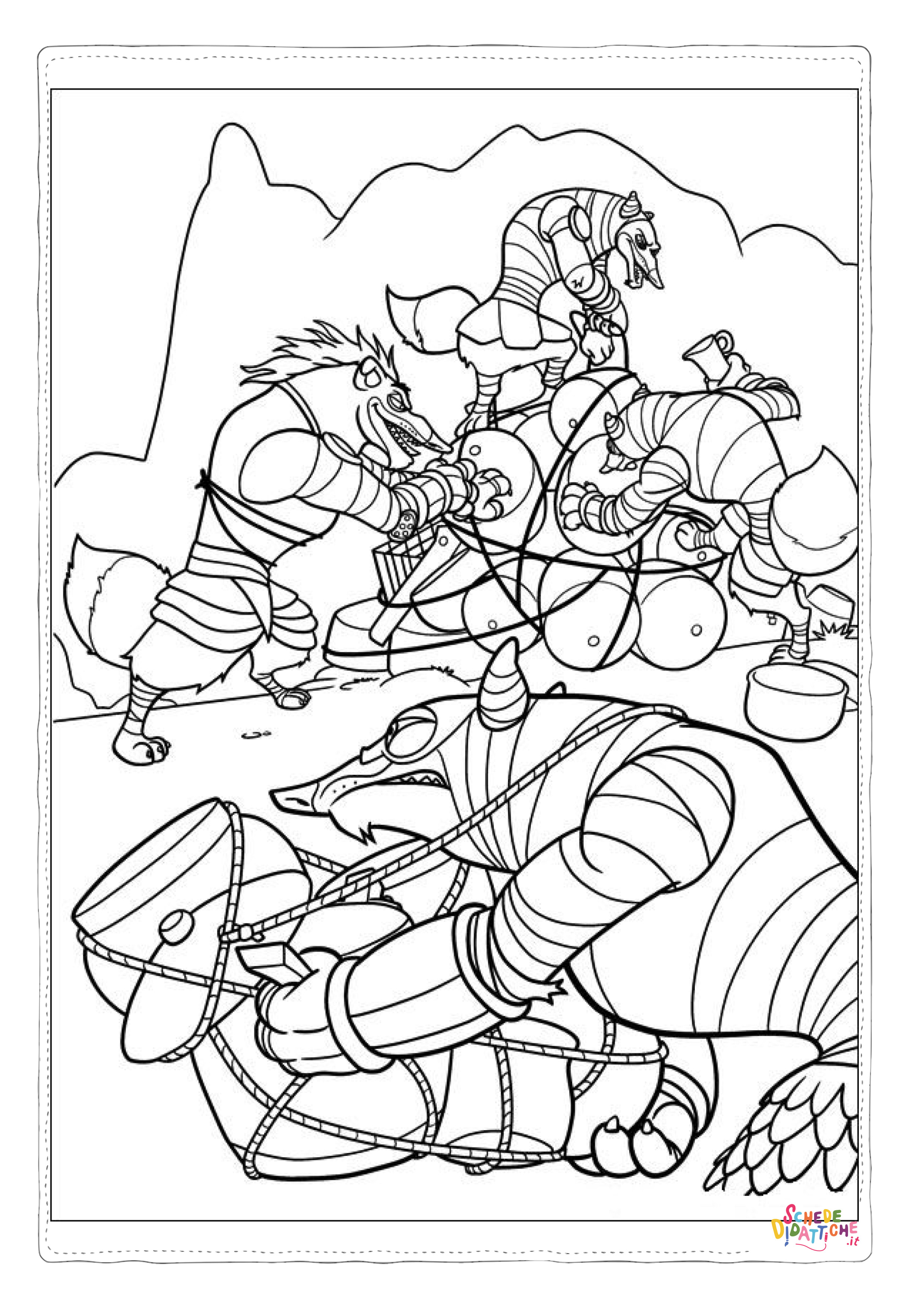 Disegno di Kung Fu Panda da stampare e colorare 7