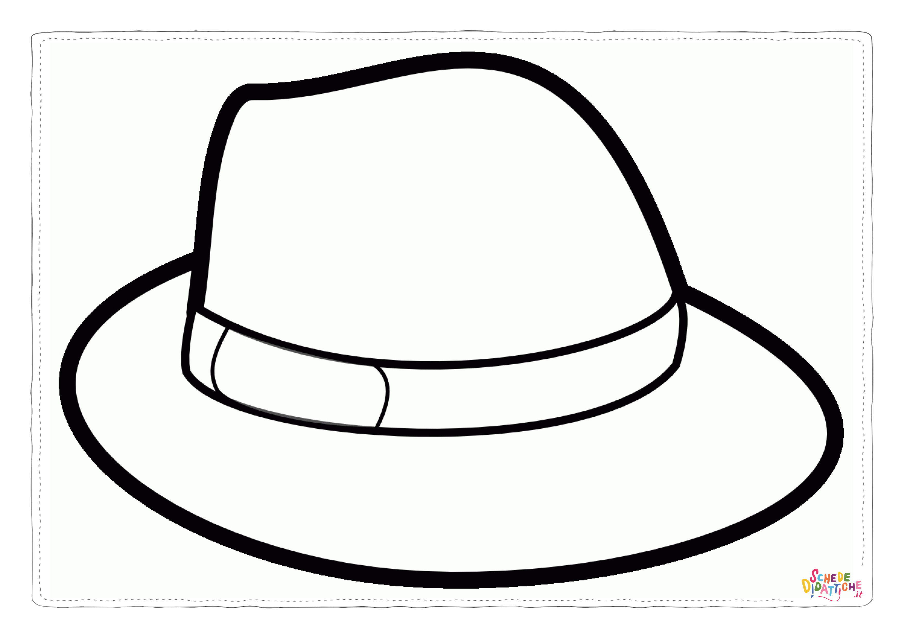 Disegno "Disegno di cappello da stampare e colorare 19" Disegno di cappello da stampare e colorare 19