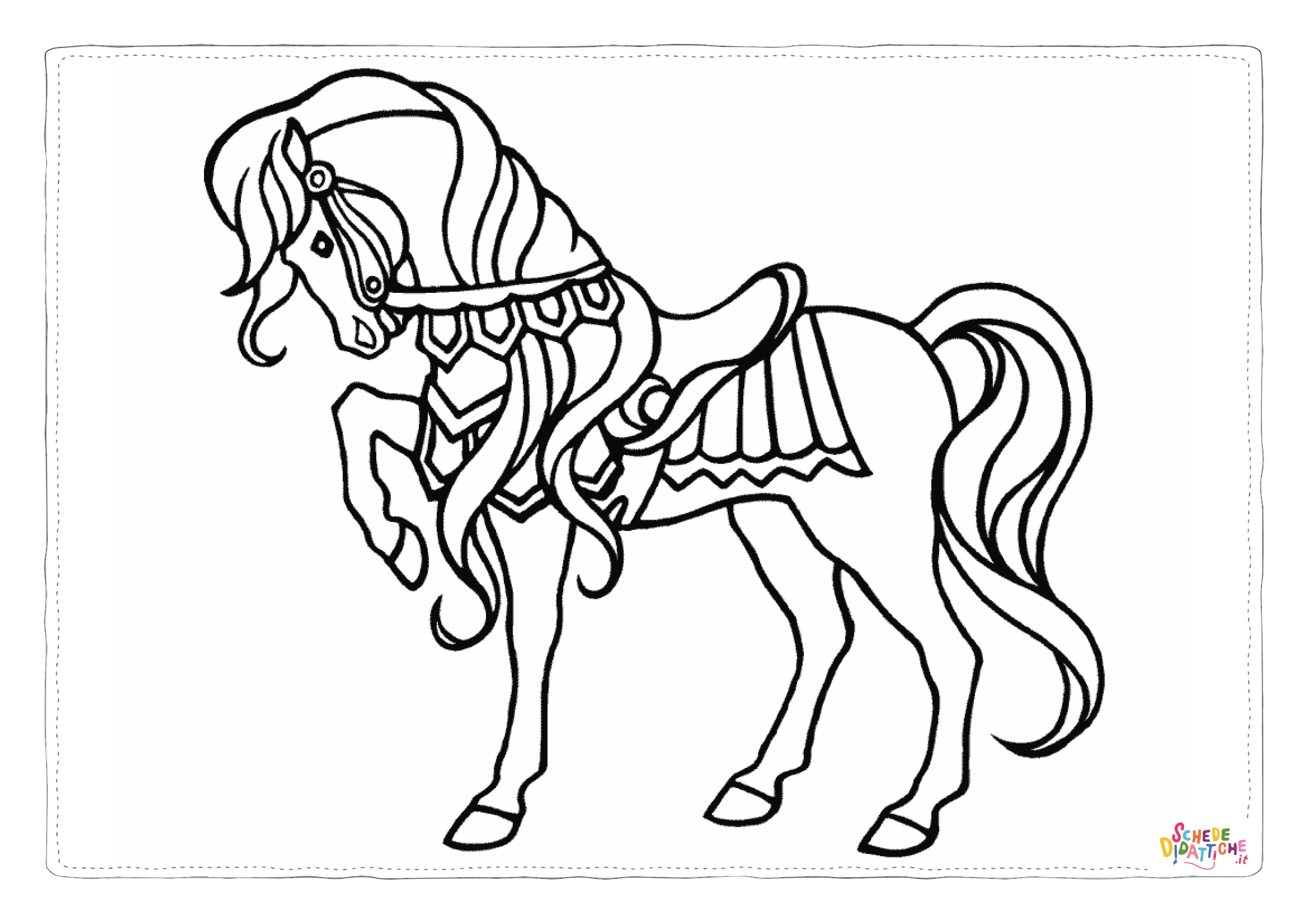 Disegno "Disegno di cavallo da stampare e colorare 64" Disegno di cavallo da stampare e colorare 64