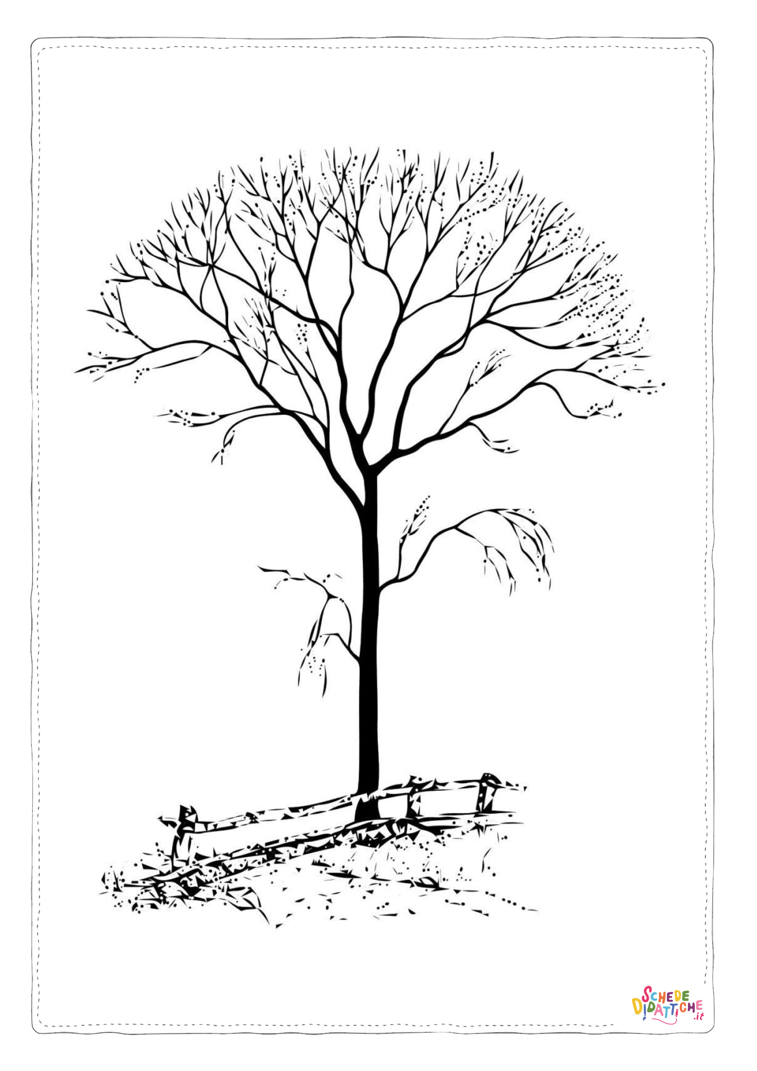 Disegno "Disegno di albero da stampare e colorare 146" Disegno di albero da stampare e colorare 146